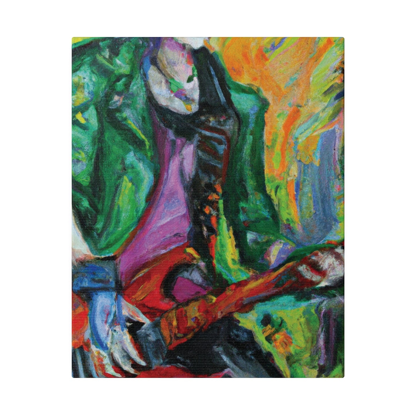 8272F - Rockstar Oil Painting Style Print | Poster | Home Decor | Wall Art | Music Art | Canvas