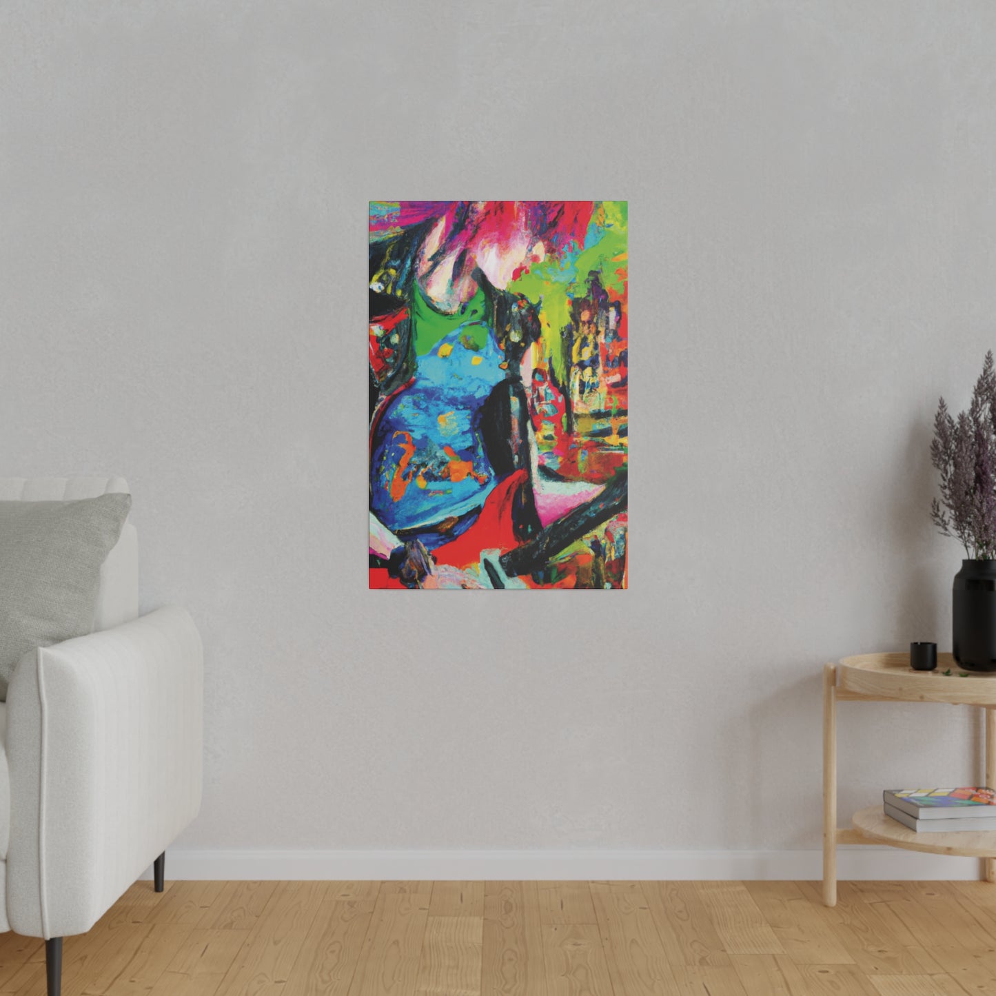 7372Z - Rockstar Oil Painting Style Print | Poster | Home Decor | Wall Art | Music Art | Canvas