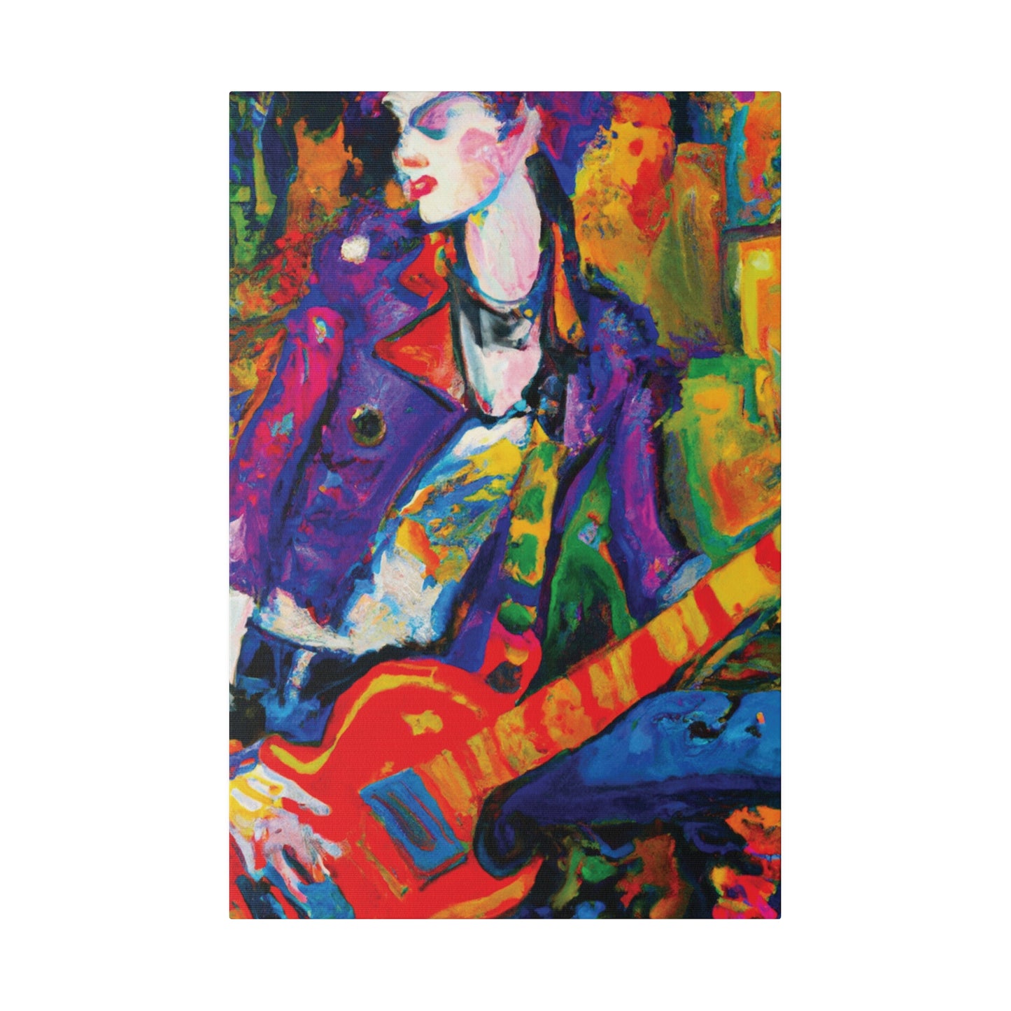 7368Q - Rockstar Oil Painting Style Print | Poster | Home Decor | Wall Art | Music Art | Canvas