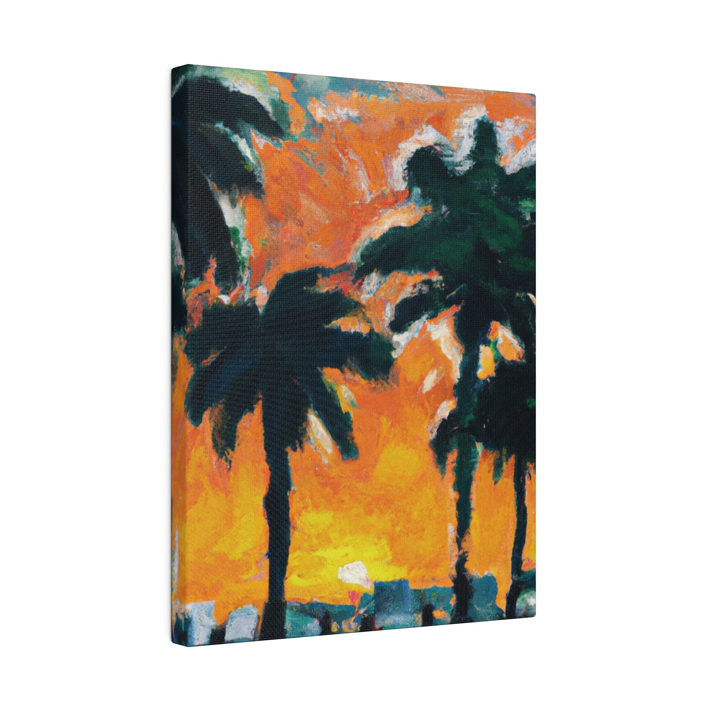 9571T - Miami Beach Sunset Painting Print | Miami | Beach | Sunset | Poster | Home Decor | Wall Art | Canvas