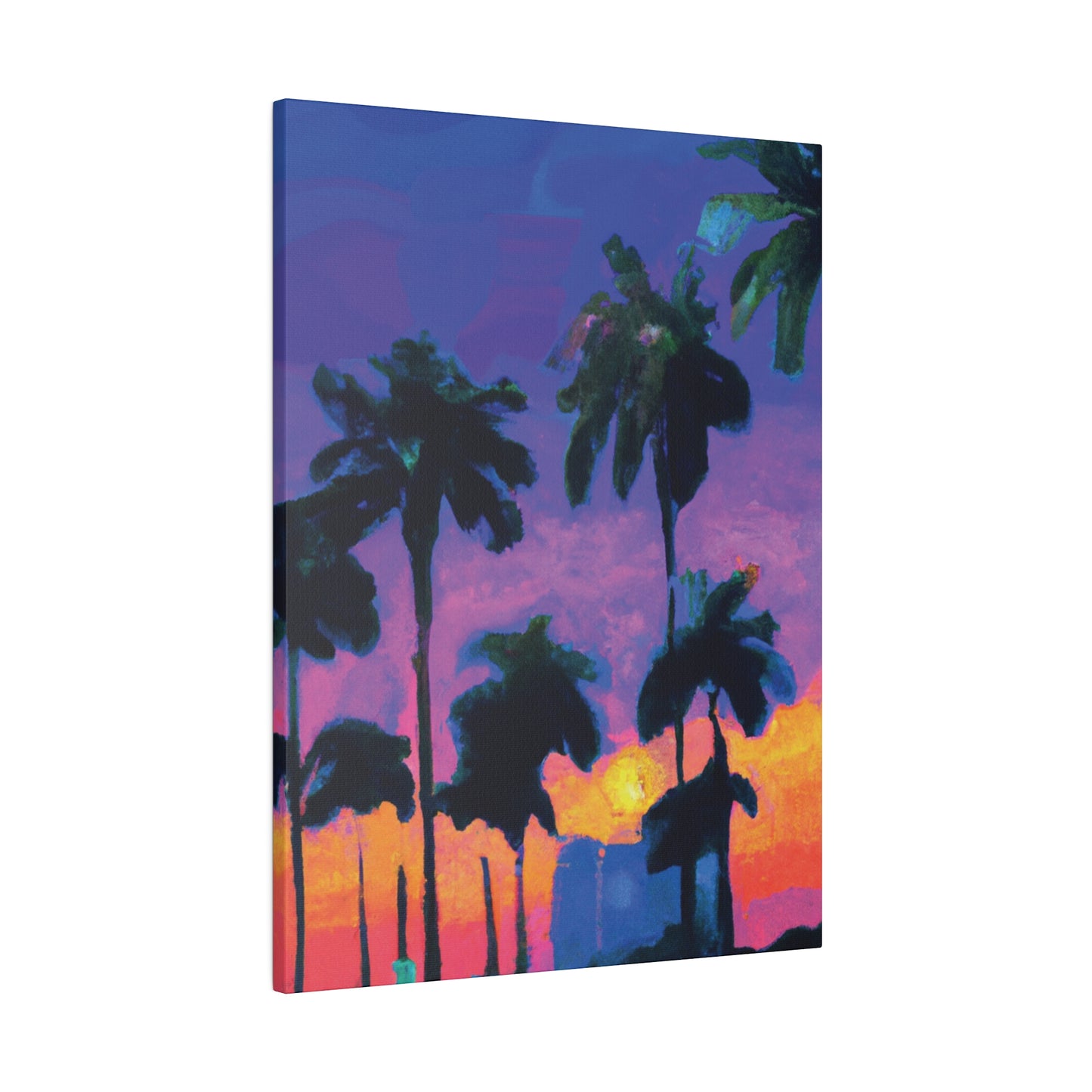 9232V - Miami Beach Sunset Painting Print | Miami | Beach | Sunset | Poster | Home Decor | Wall Art | Canvas