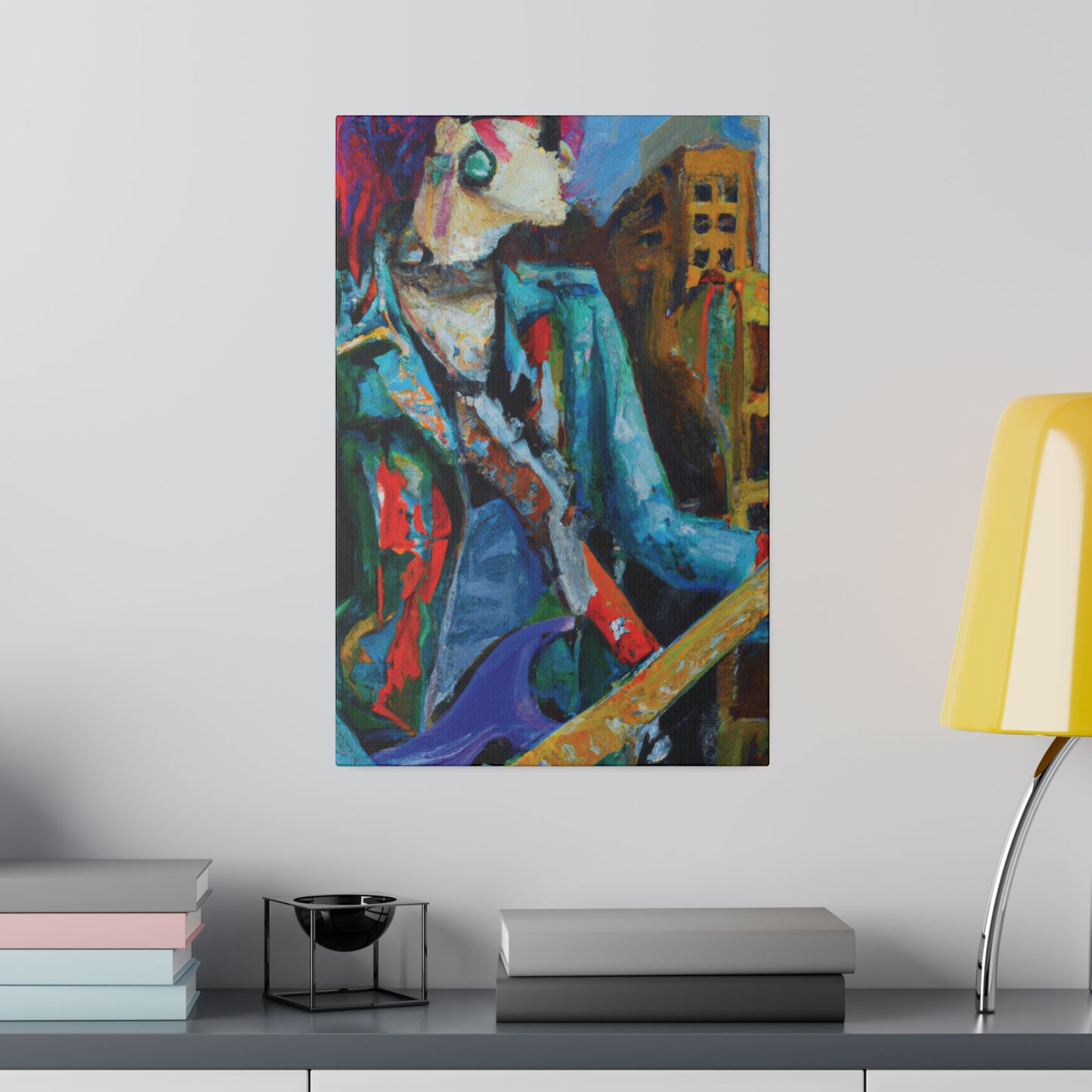 8911G - Rockstar Oil Painting Style Print | Poster | Home Decor | Wall Art | Music Art | Canvas