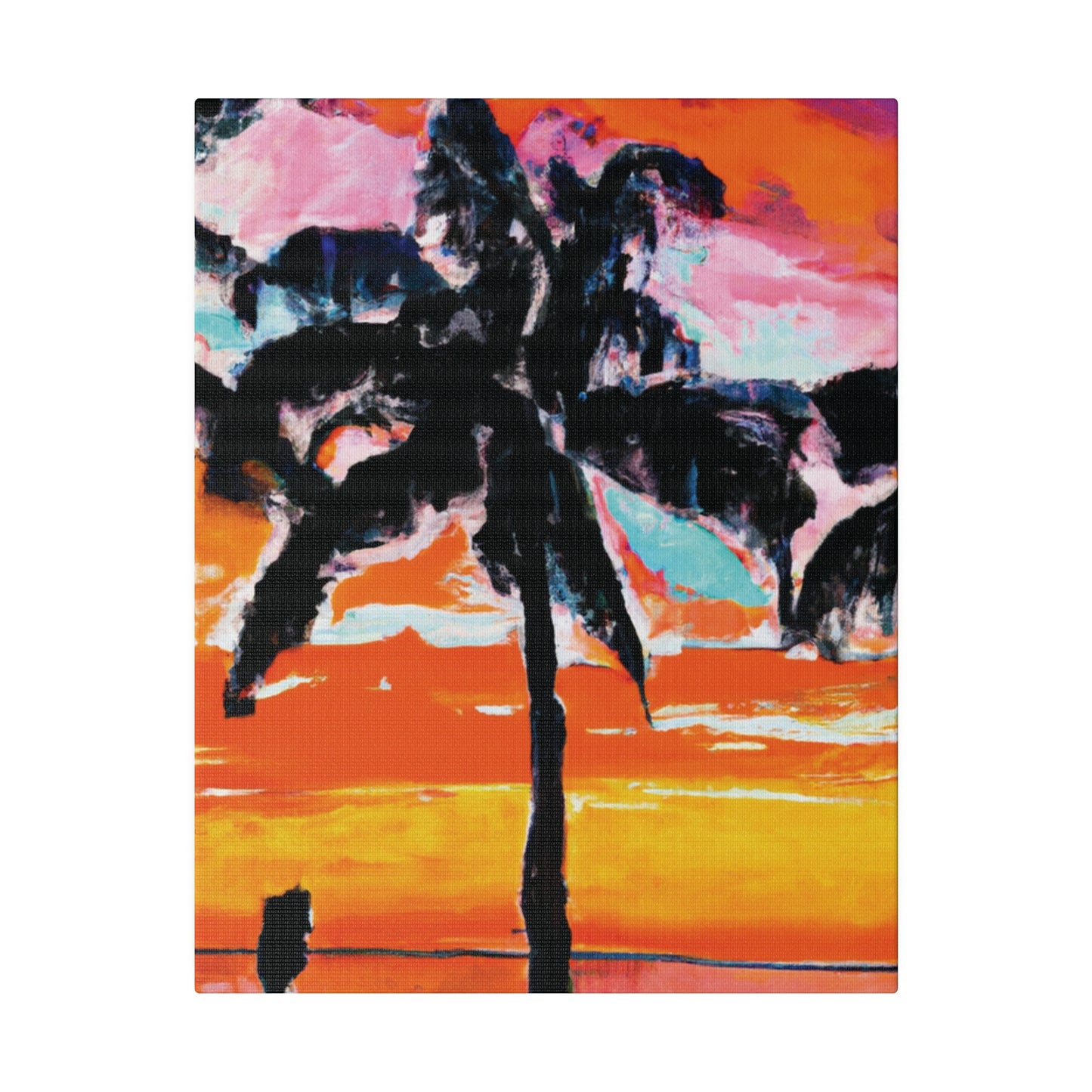 8371S - Miami Beach Sunset Painting Print | Miami | Beach | Sunset | Poster | Home Decor | Wall Art | Canvas