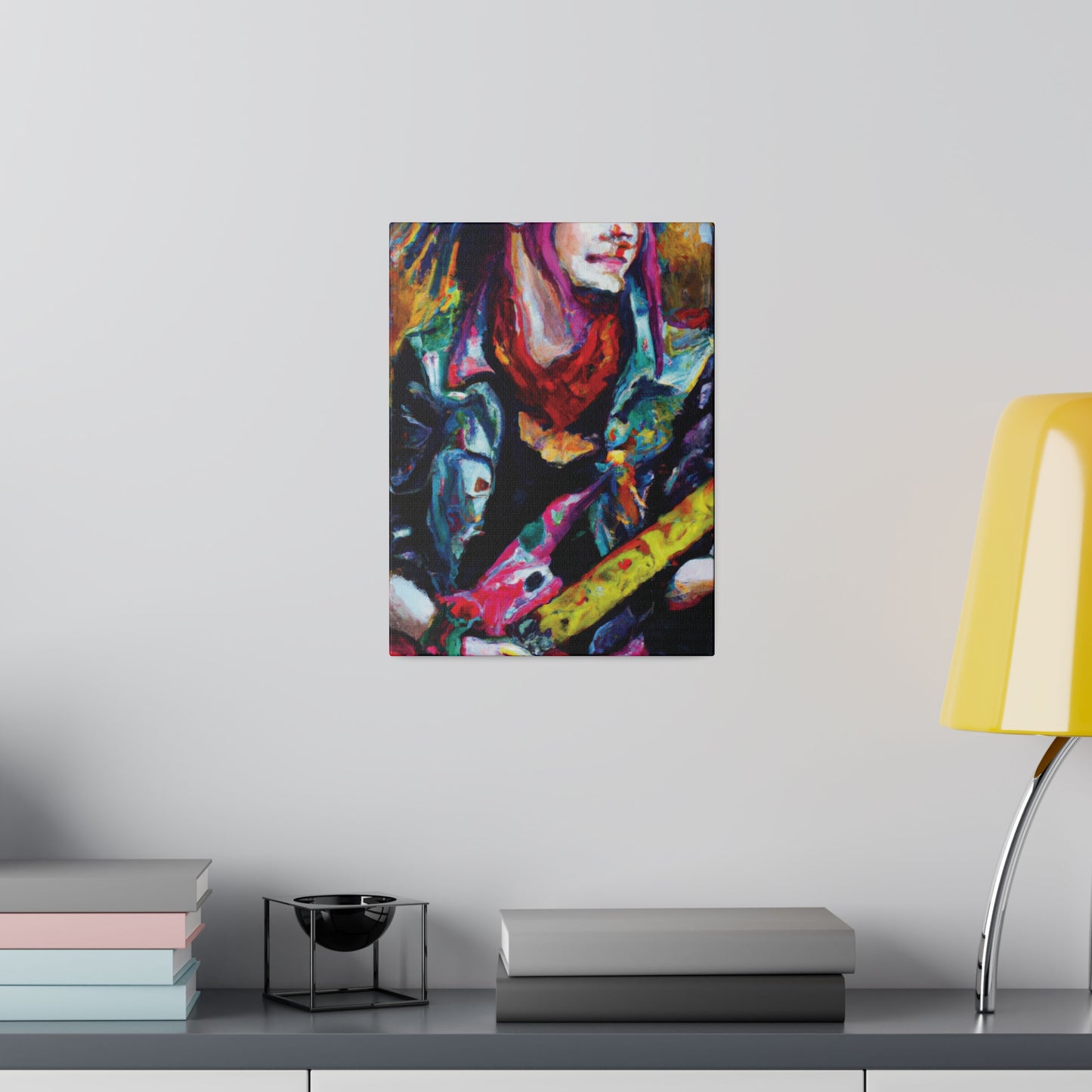 9128F - Rockstar Oil Painting Style Print | Poster | Home Decor | Wall Art | Music Art | Canvas