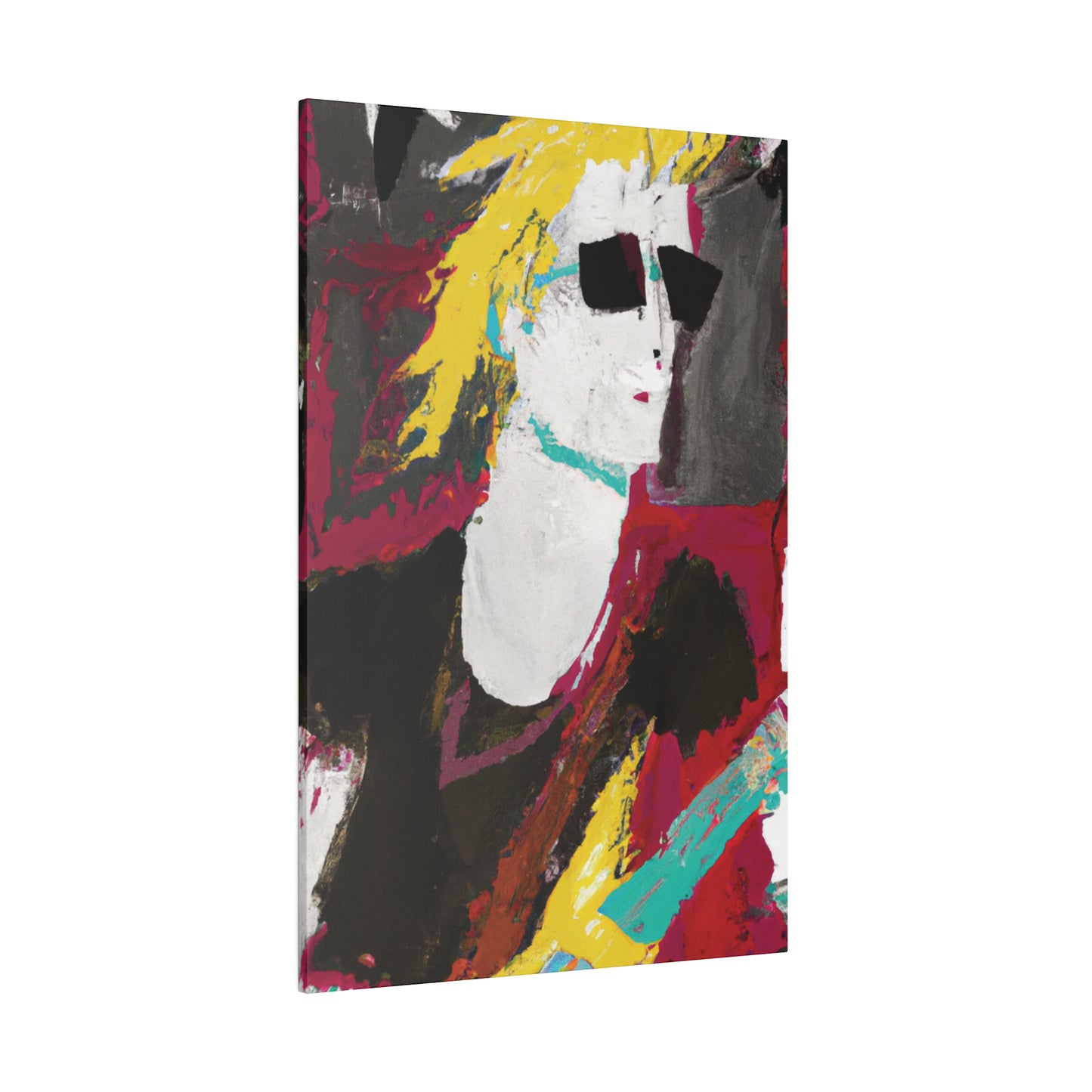 9346S - Rockstar Painting Print | Face | Abstract | Poster | Home Decor | Wall Art | Music Art | Canvas