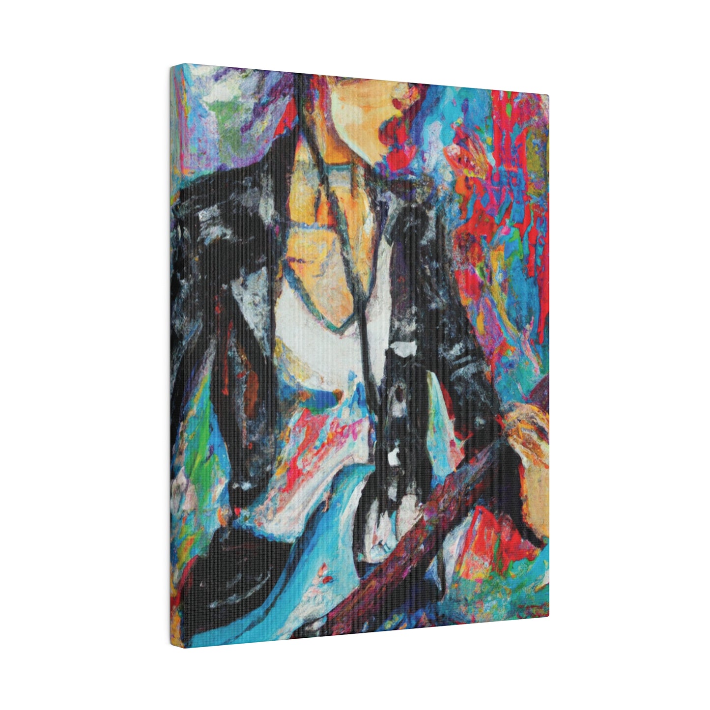 3492Z - Rockstar Oil Painting Style Print | Poster | Home Decor | Wall Art | Music Art | Canvas