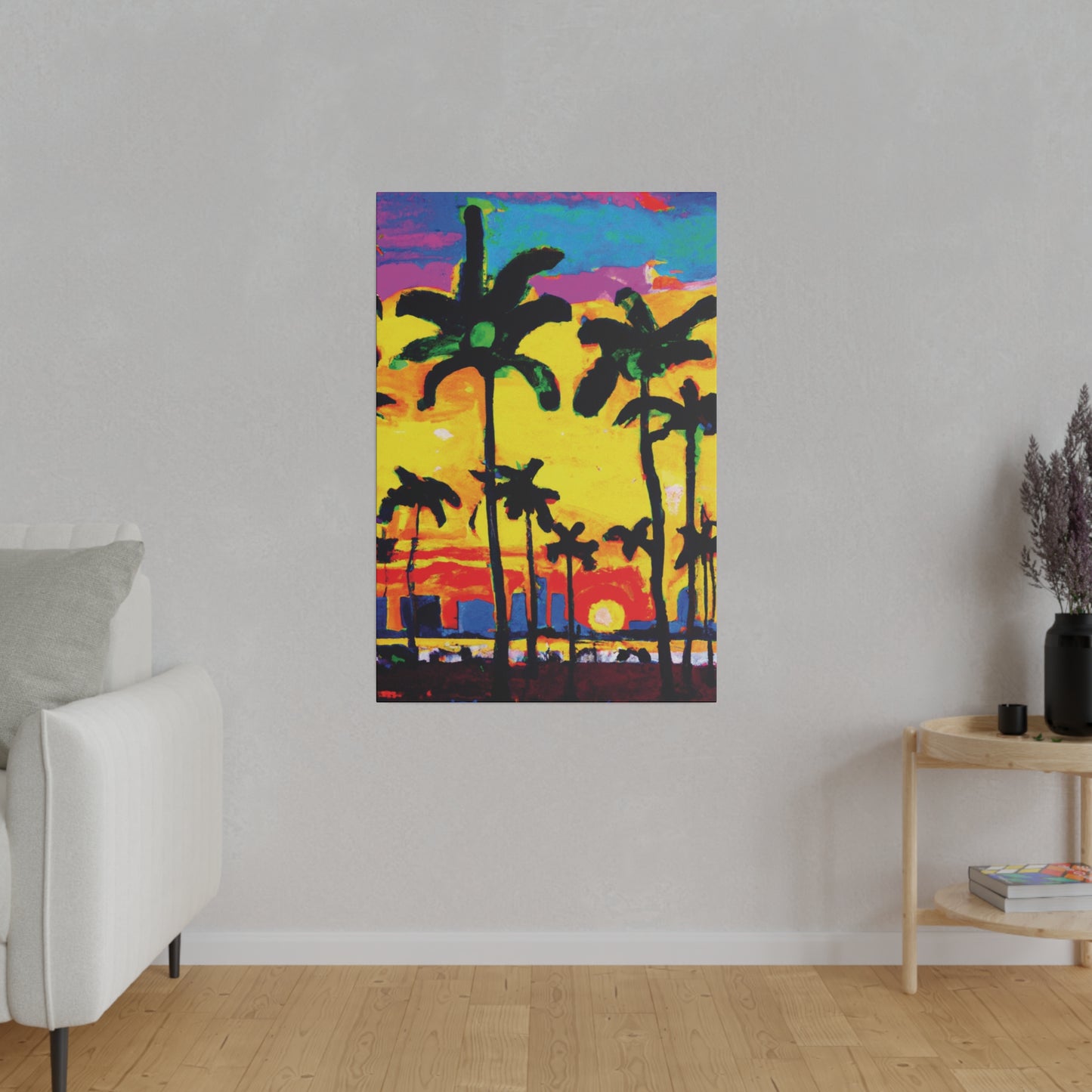 9497Z - Miami Beach Sunset Painting Print | Miami | Beach | Sunset | Poster | Home Decor | Wall Art | Canvas