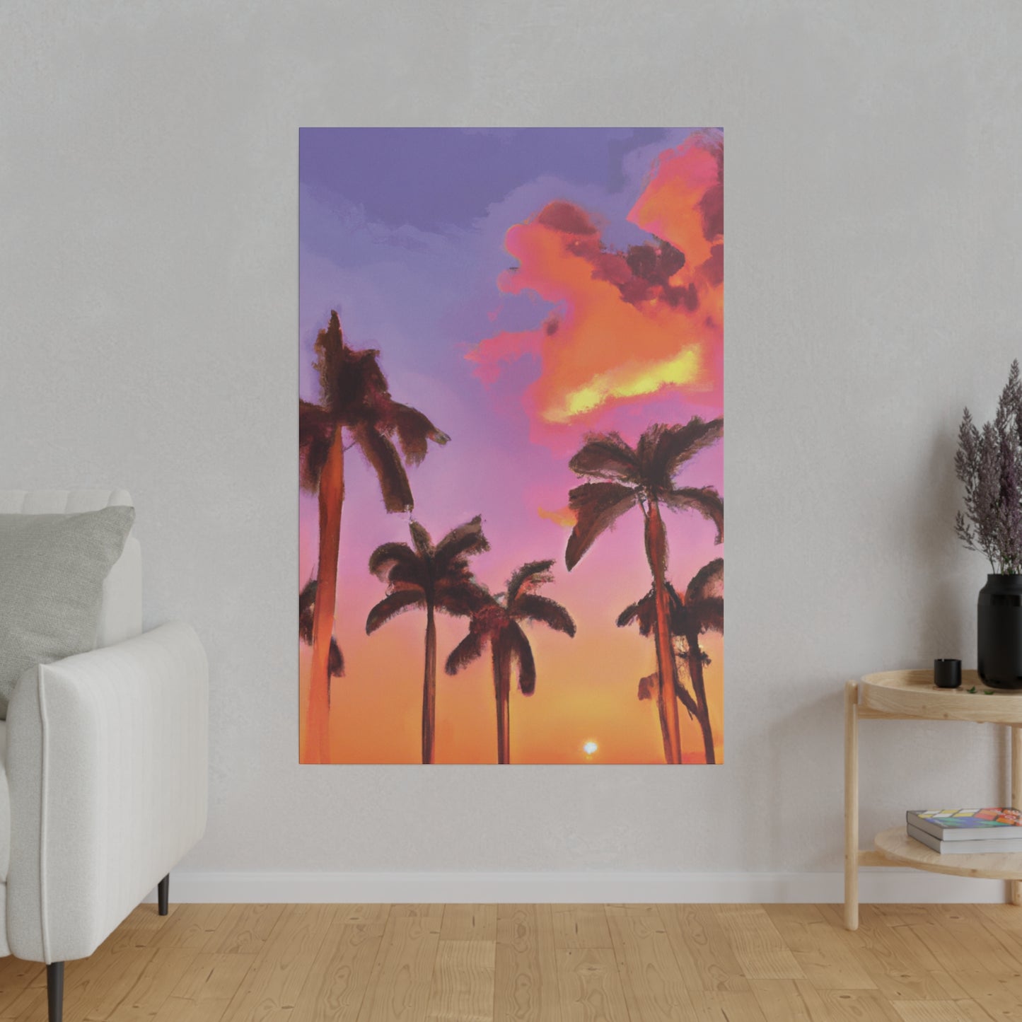 7518V - Miami Beach Sunset Painting Print | Miami | Beach | Sunset | Poster | Home Decor | Wall Art | Canvas