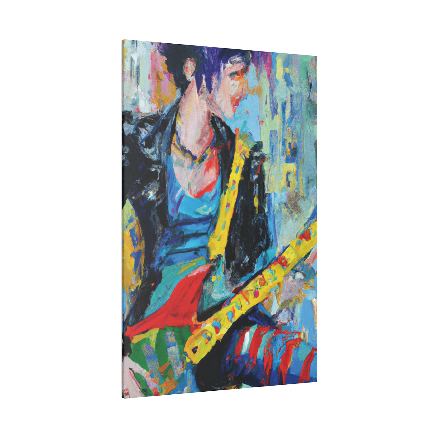 514Y - Rockstar Oil Painting Style Print | Poster | Home Decor | Wall Art | Music Art | Canvas