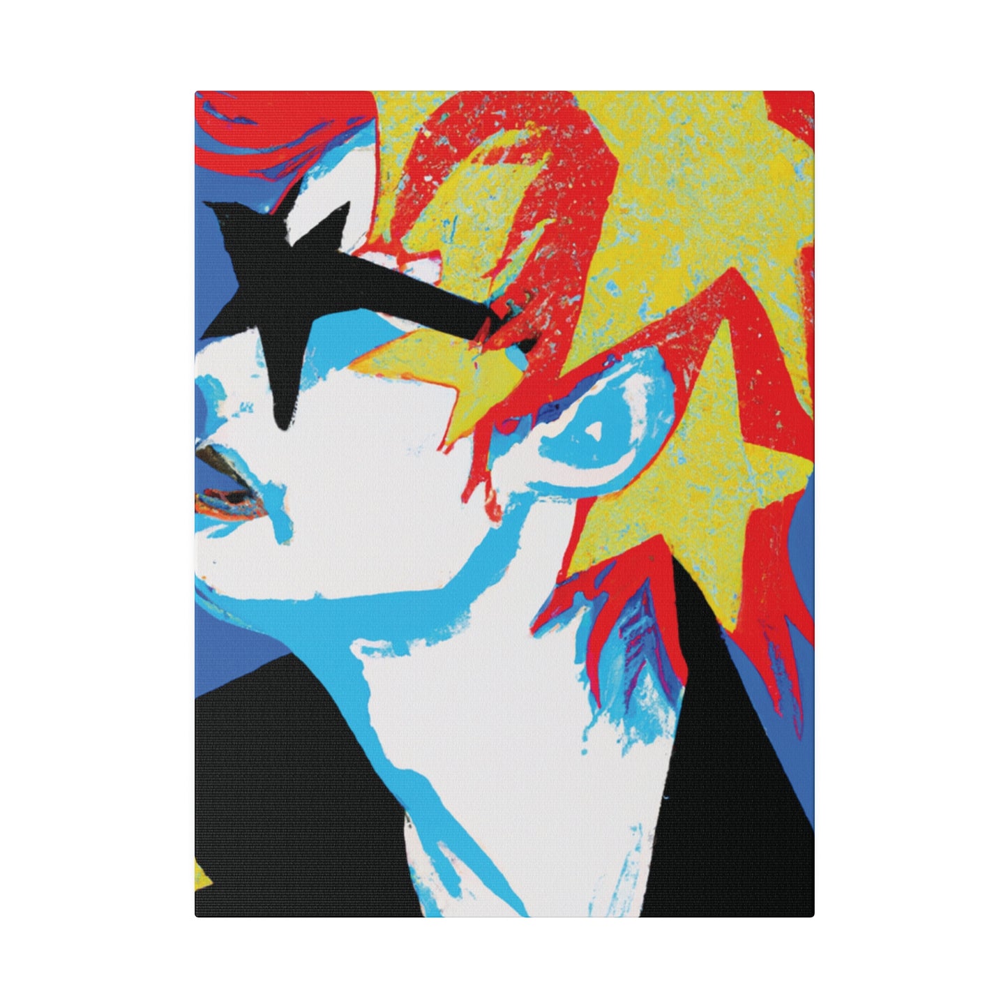 9245E - Rockstar Painting Print | Face | Abstract | Poster | Home Decor | Wall Art | Music Art | Canvas
