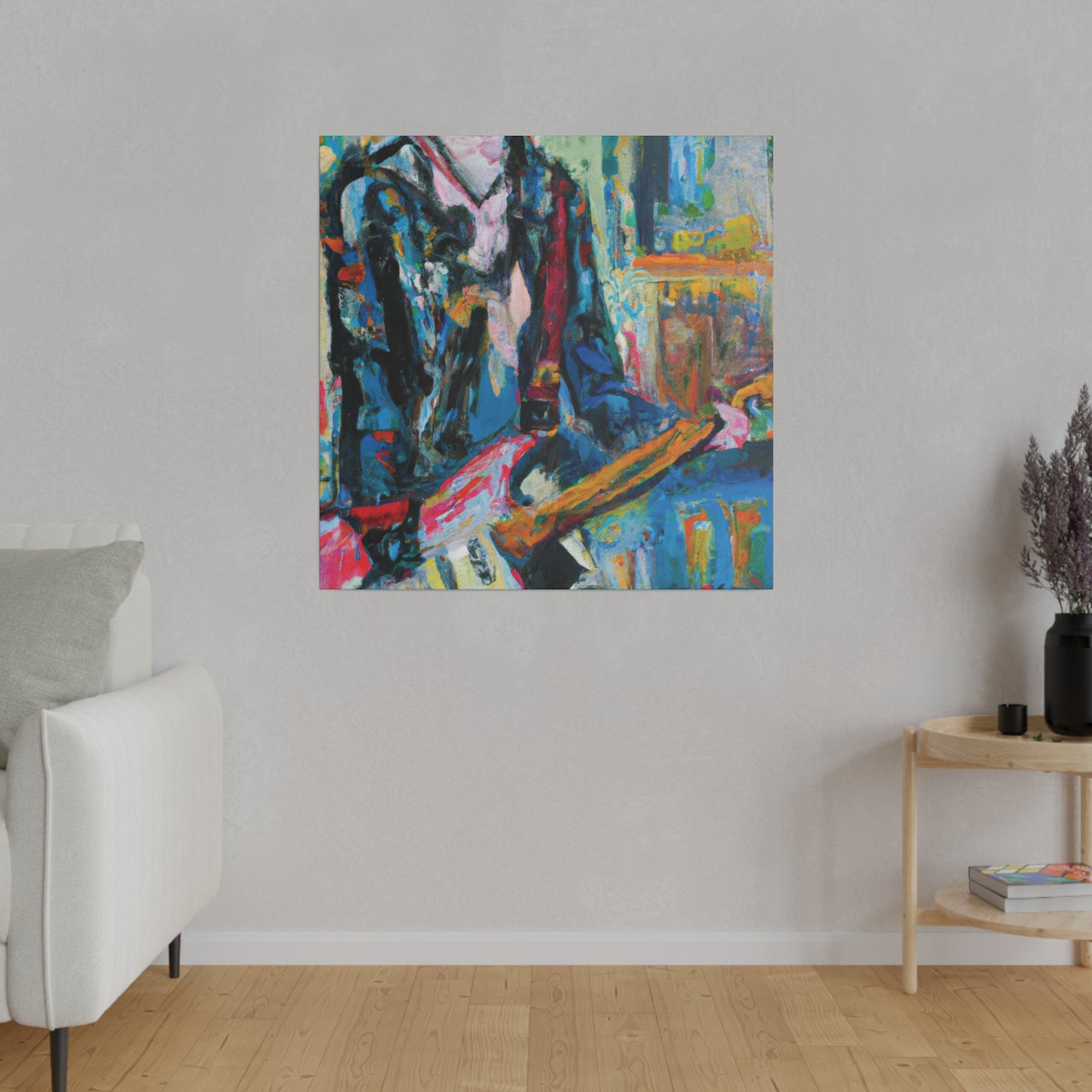 4712U - Rockstar Oil Painting Style Print | Poster | Home Decor | Wall Art | Music Art | Canvas