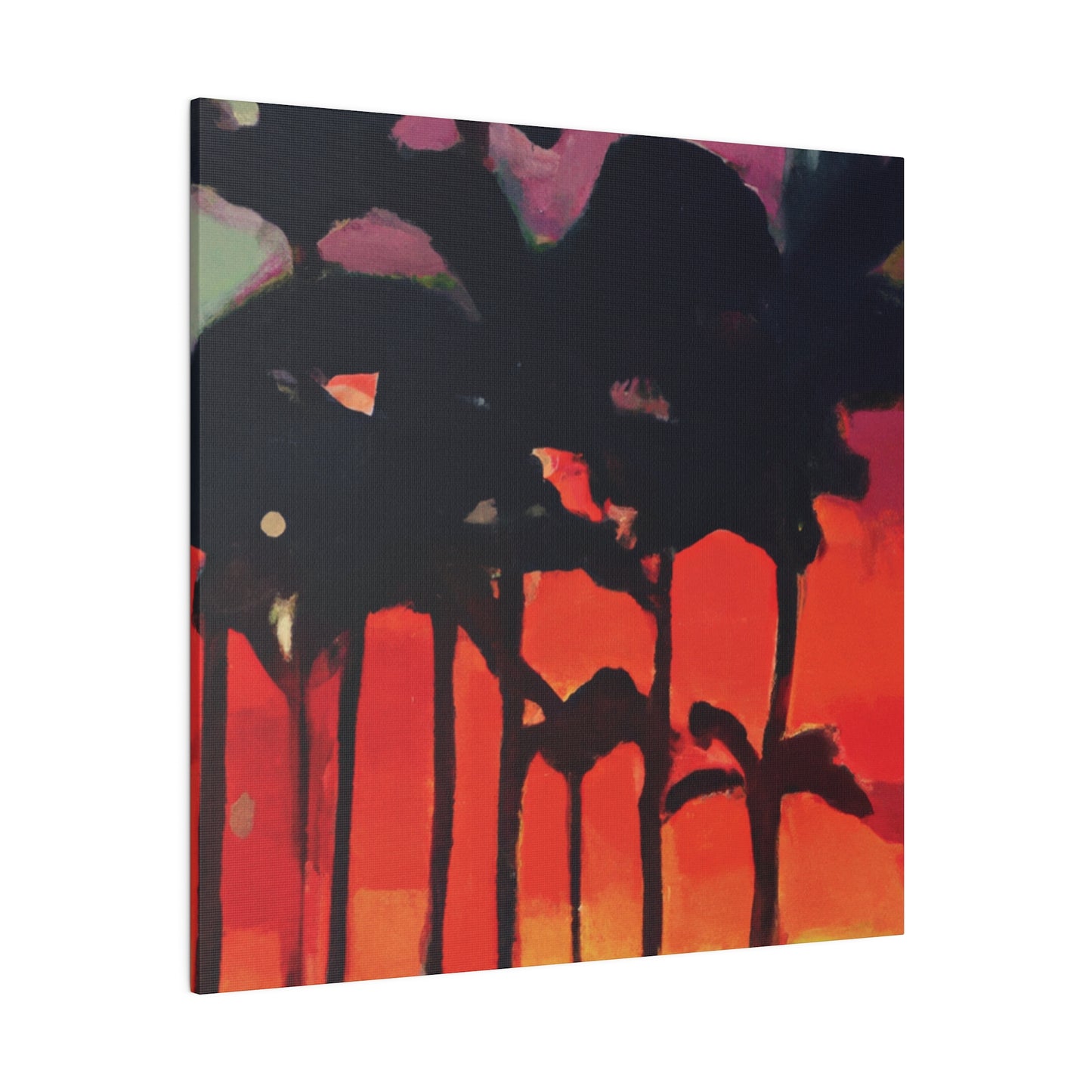9653K - Miami Beach Sunset Painting Print | Miami | Beach | Sunset | Poster | Home Decor | Wall Art | Canvas