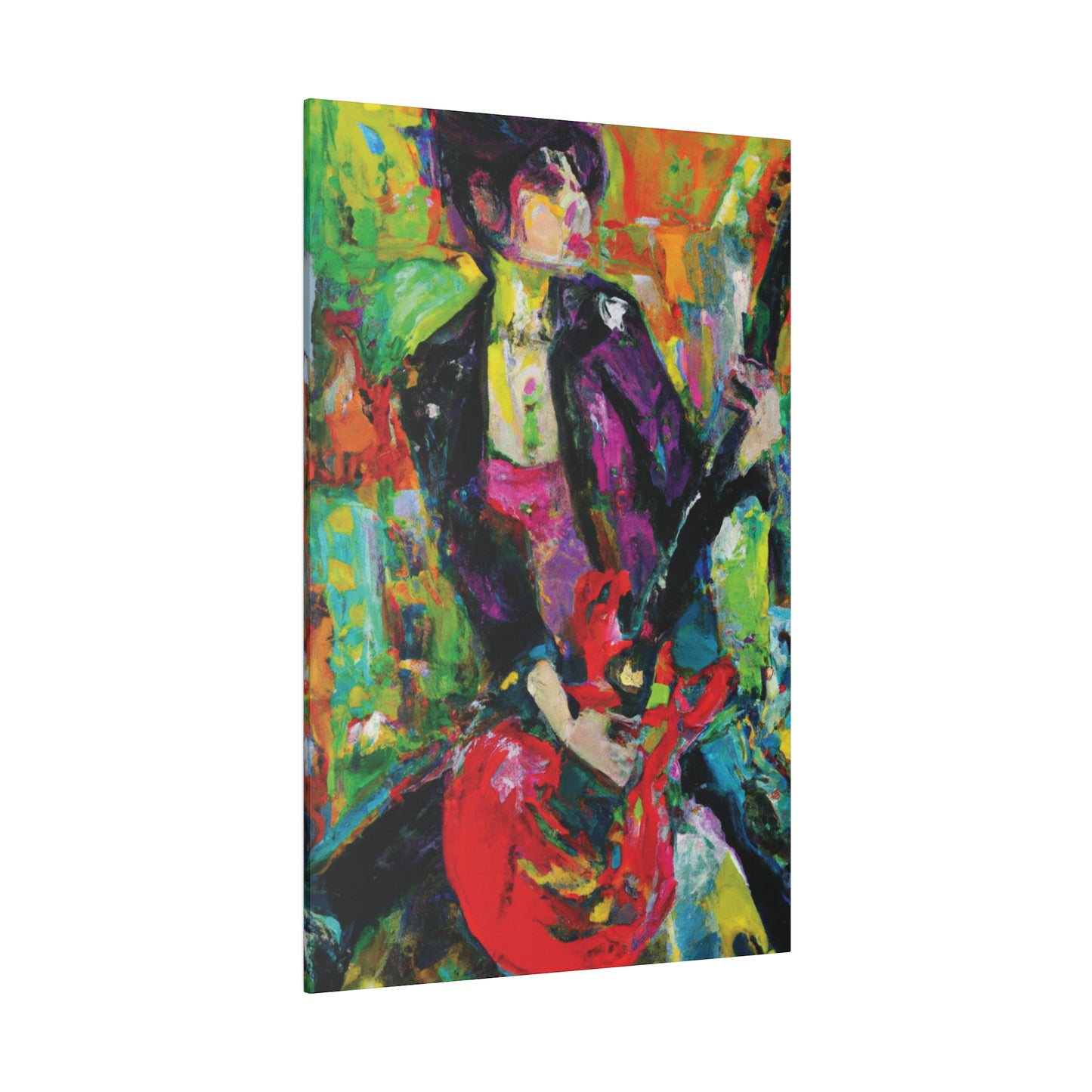 323O - Rockstar Oil Painting Style Print | Poster | Home Decor | Wall Art | Music Art | Canvas