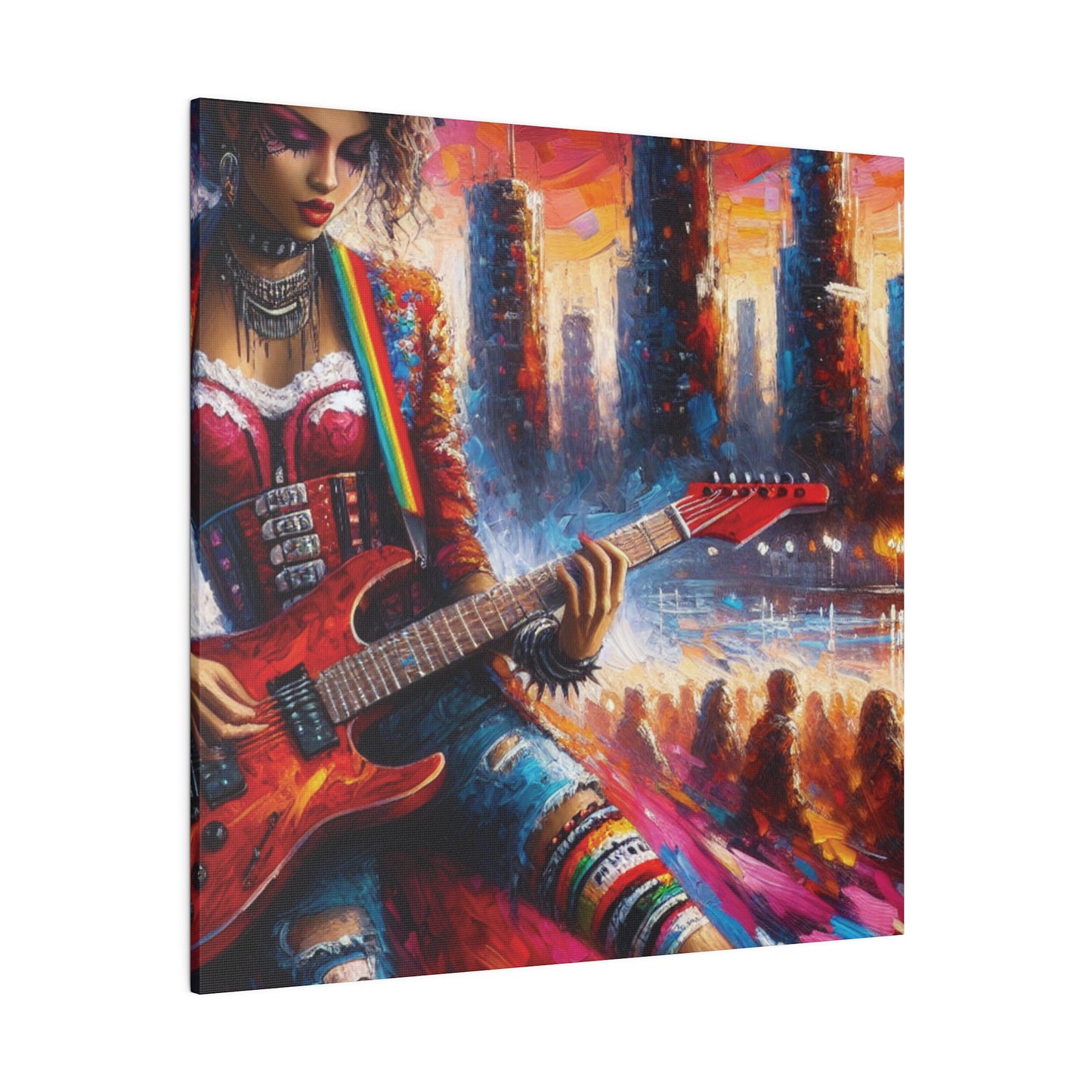 6794Z - Rockstar Oil Painting Style Print | Poster | Home Decor | Wall Art | Music Art | Canvas