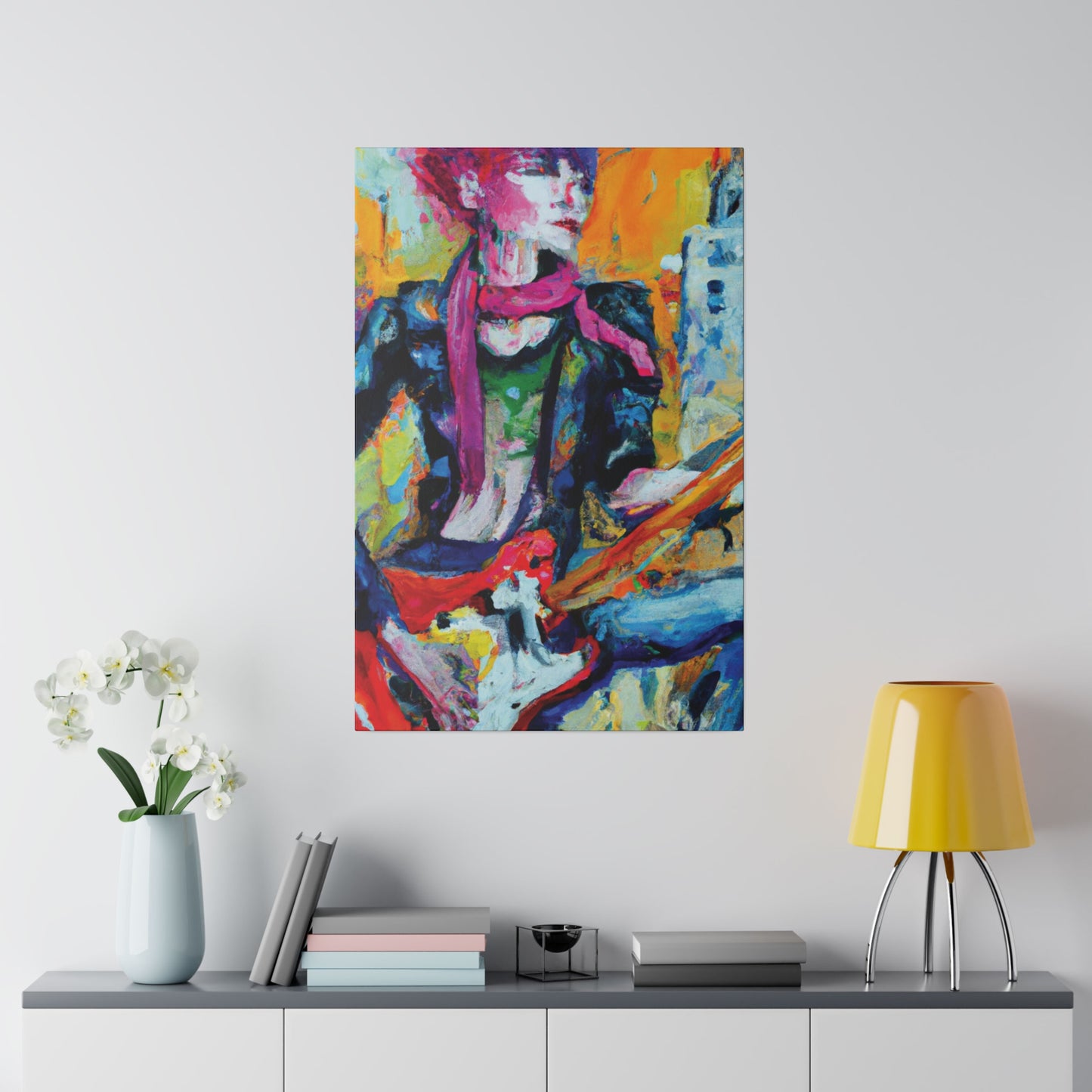 2736R - Rockstar Oil Painting Style Print | Poster | Home Decor | Wall Art | Music Art | Canvas