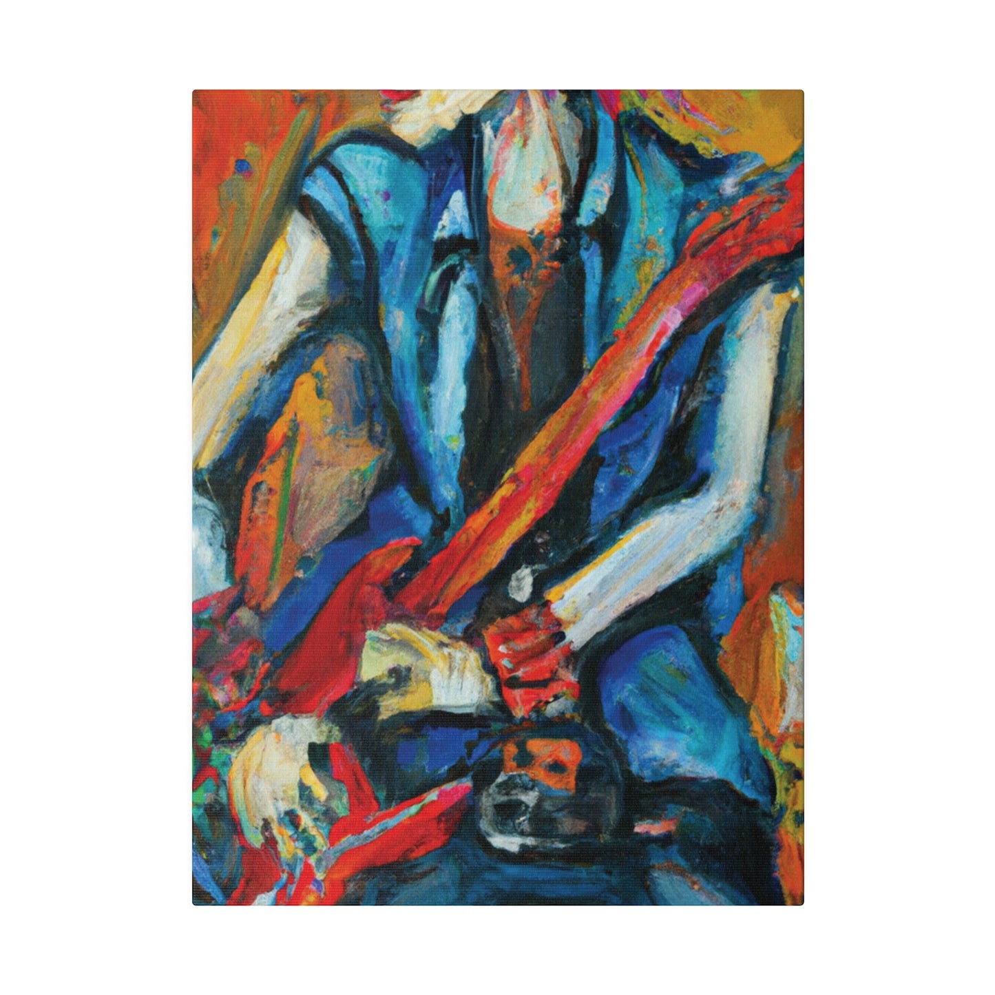 3B67 - Rockstar Oil Painting Style Print | Poster | Home Decor | Wall Art | Music Art | Canvas