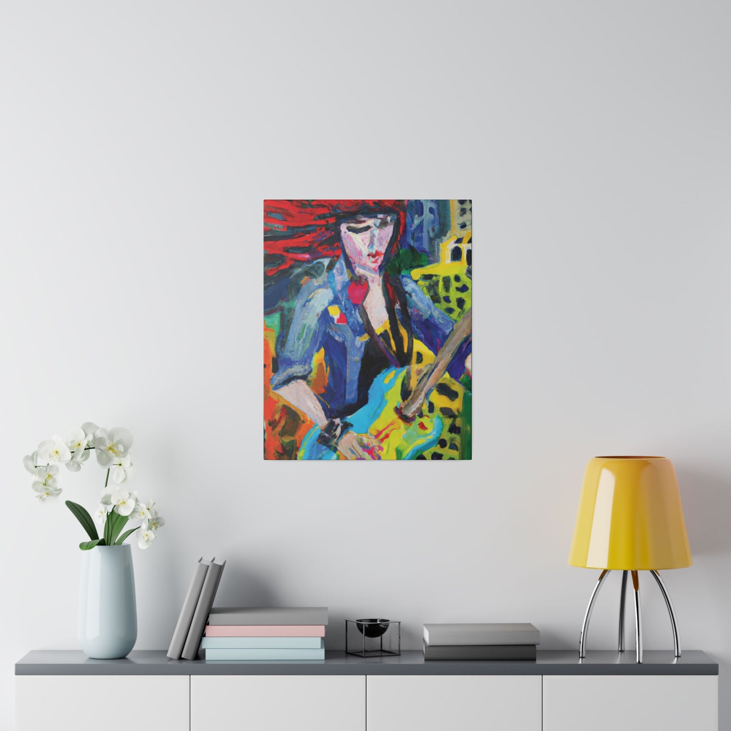 5084Q - Rockstar Oil Painting Style Print | Poster | Home Decor | Wall Art | Music Art | Canvas