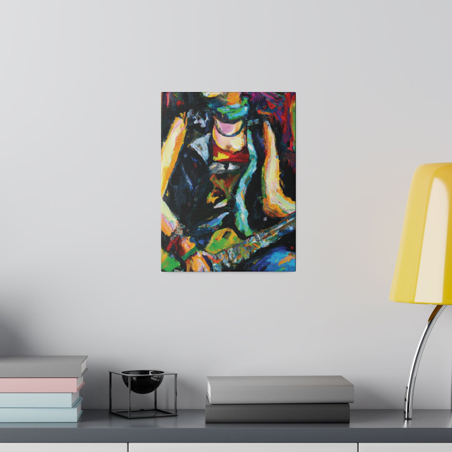 7187Z - Rockstar Oil Painting Style Print | Poster | Home Decor | Wall Art | Music Art | Canvas