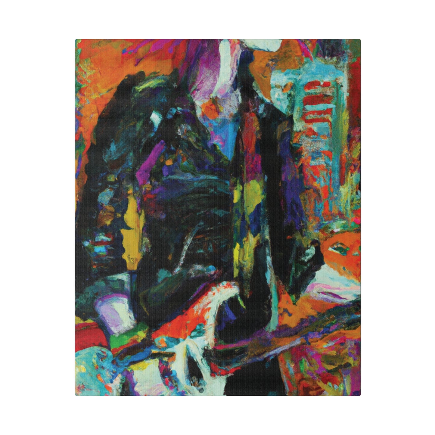 8673Z - Rockstar Oil Painting Style Print | Poster | Home Decor | Wall Art | Music Art | Canvas
