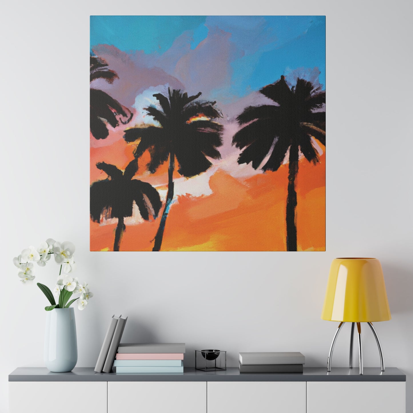 7010V - Miami Beach Sunset Painting Print | Miami | Beach | Sunset | Poster | Home Decor | Wall Art | Canvas