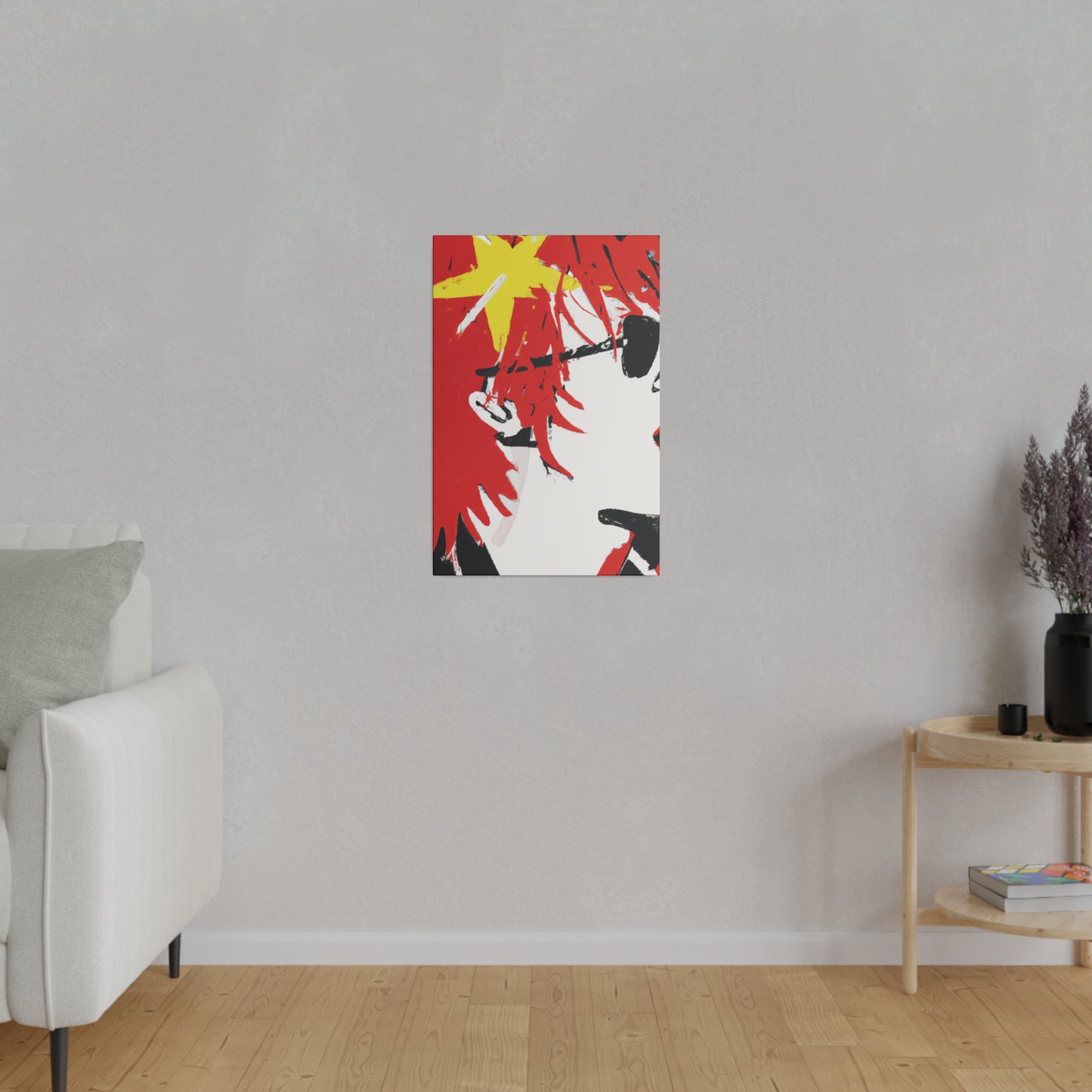 4682S - Rockstar Painting Print | Face | Abstract | Poster | Home Decor | Wall Art | Music Art | Canvas