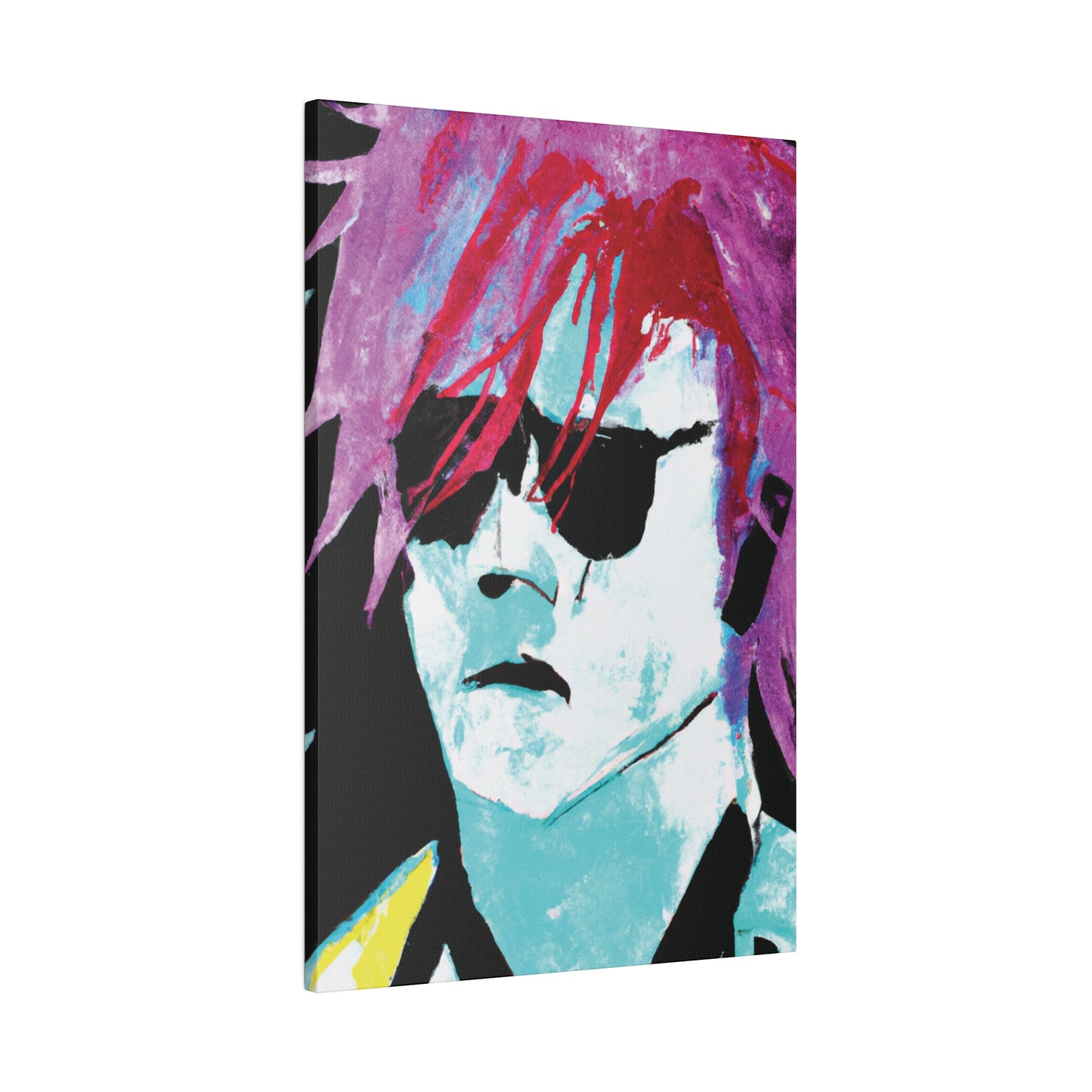 414V - Rockstar Painting Print | Face | Abstract | Poster | Home Decor | Wall Art | Music Art | Canvas