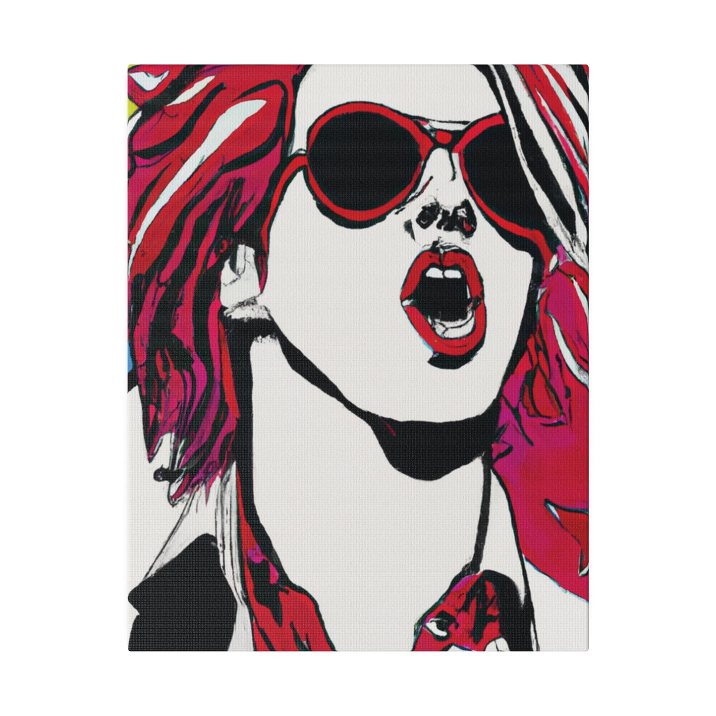 4390K - Rockstar Painting Print | Face | Abstract | Poster | Home Decor | Wall Art | Music Art | Canvas