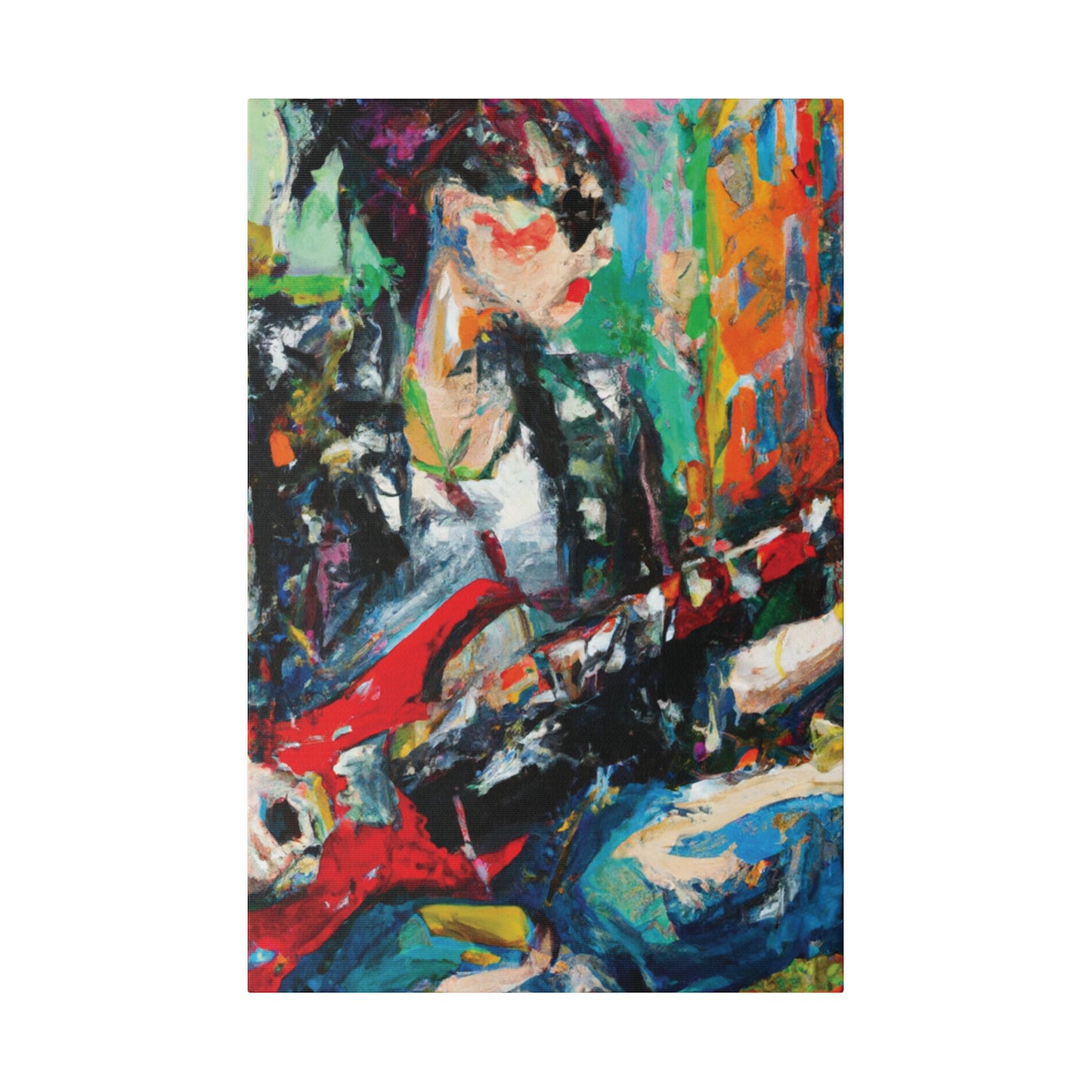 8390L - Rockstar Oil Painting Style Print | Poster | Home Decor | Wall Art | Music Art | Canvas