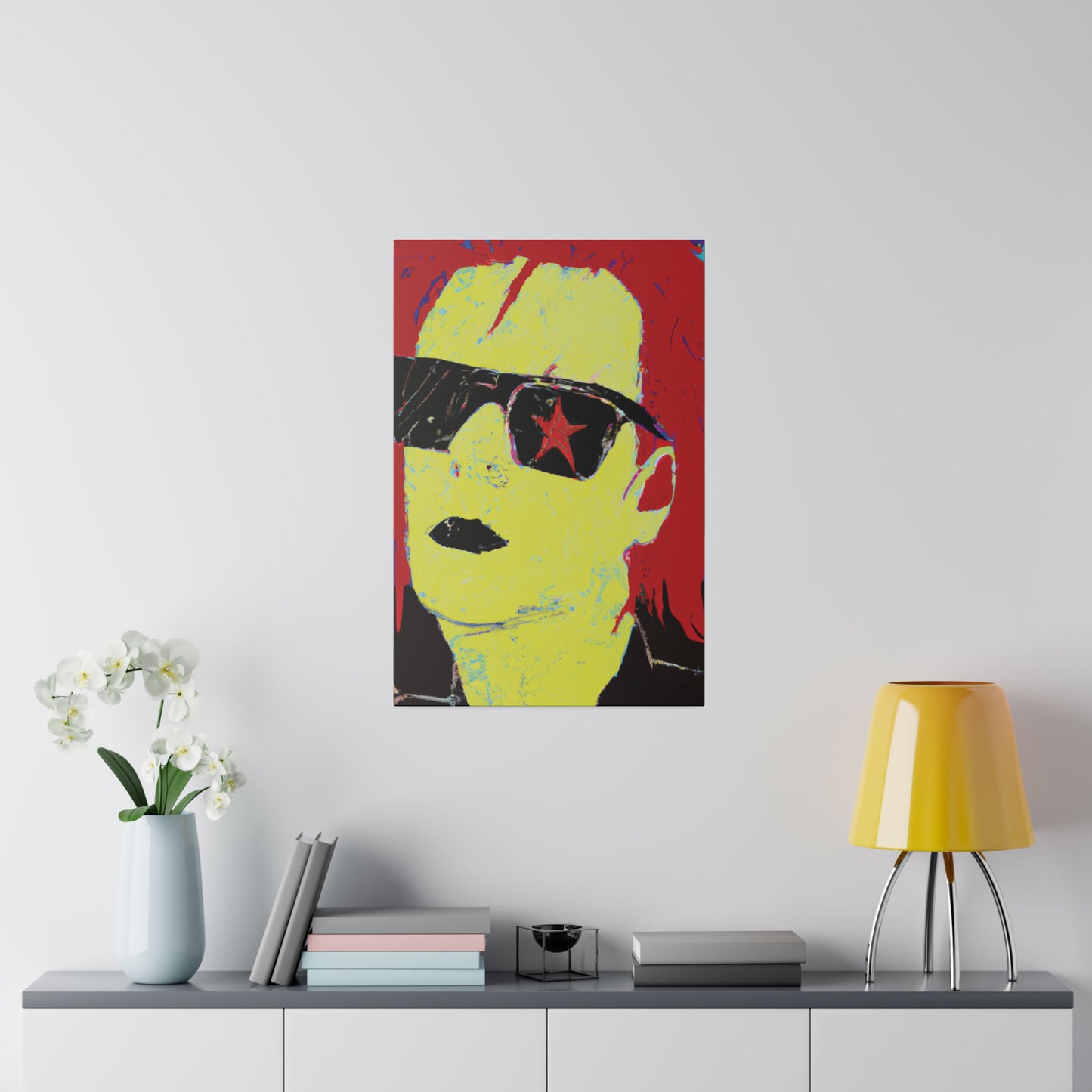 4792S - Rockstar Painting Print | Face | Abstract | Poster | Home Decor | Wall Art | Music Art | Canvas