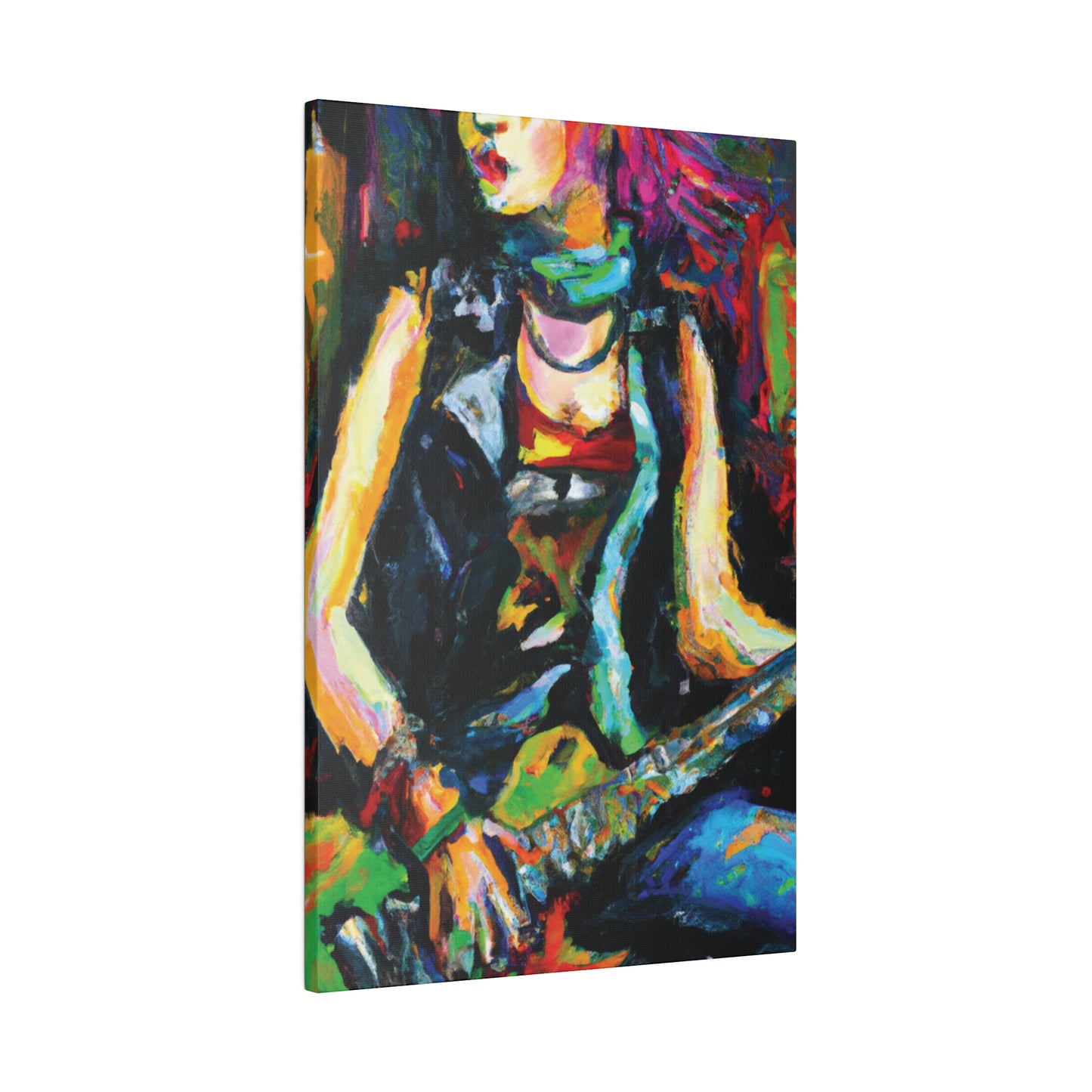 7187Z - Rockstar Oil Painting Style Print | Poster | Home Decor | Wall Art | Music Art | Canvas