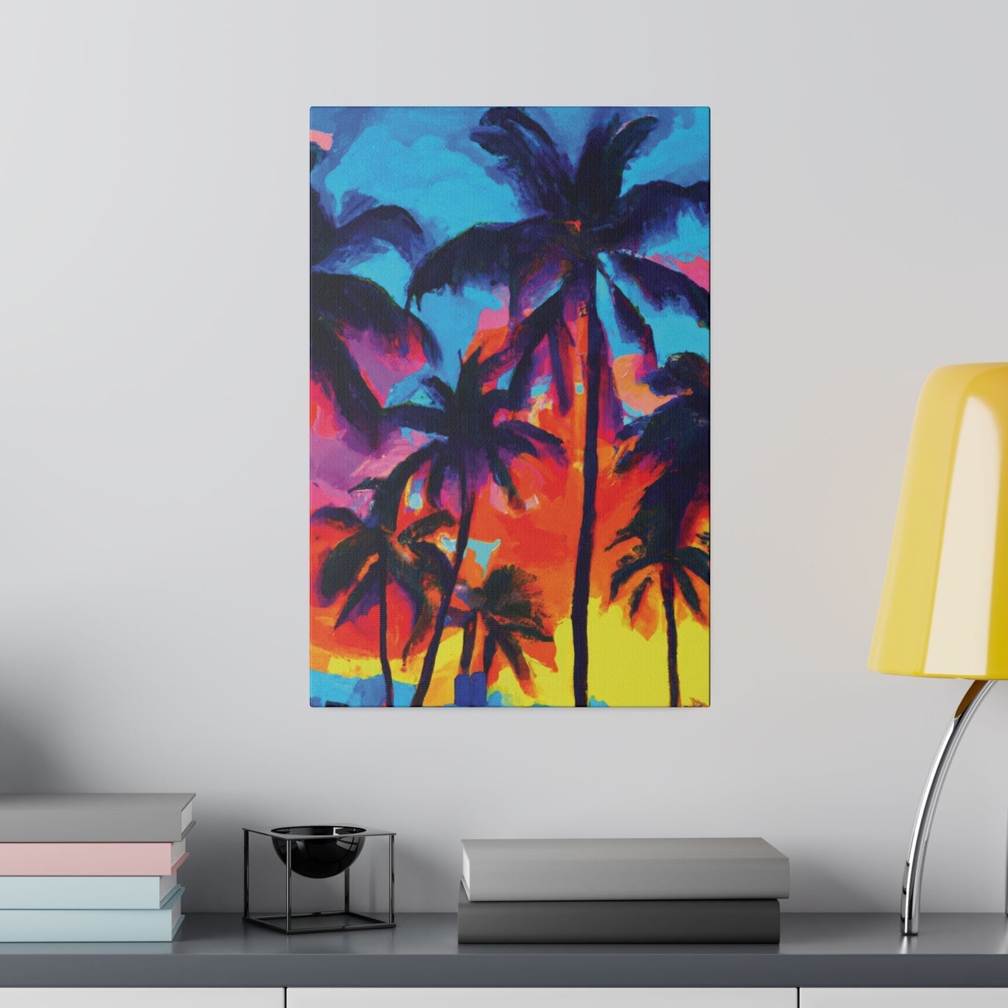 4672F - Miami Beach Sunset Painting Print | Miami | Beach | Sunset | Poster | Home Decor | Wall Art | Canvas