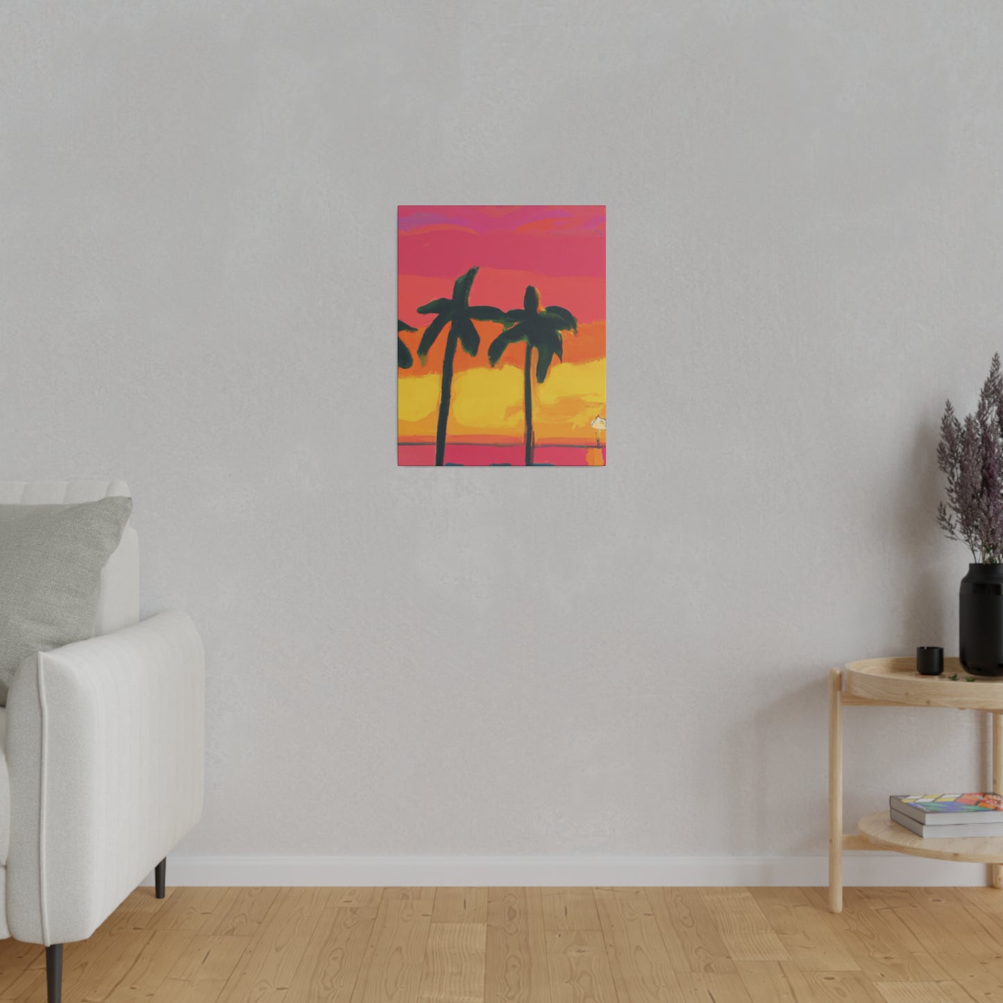 9642Q - Miami Beach Sunset Painting Print | Miami | Beach | Sunset | Poster | Home Decor | Wall Art | Canvas