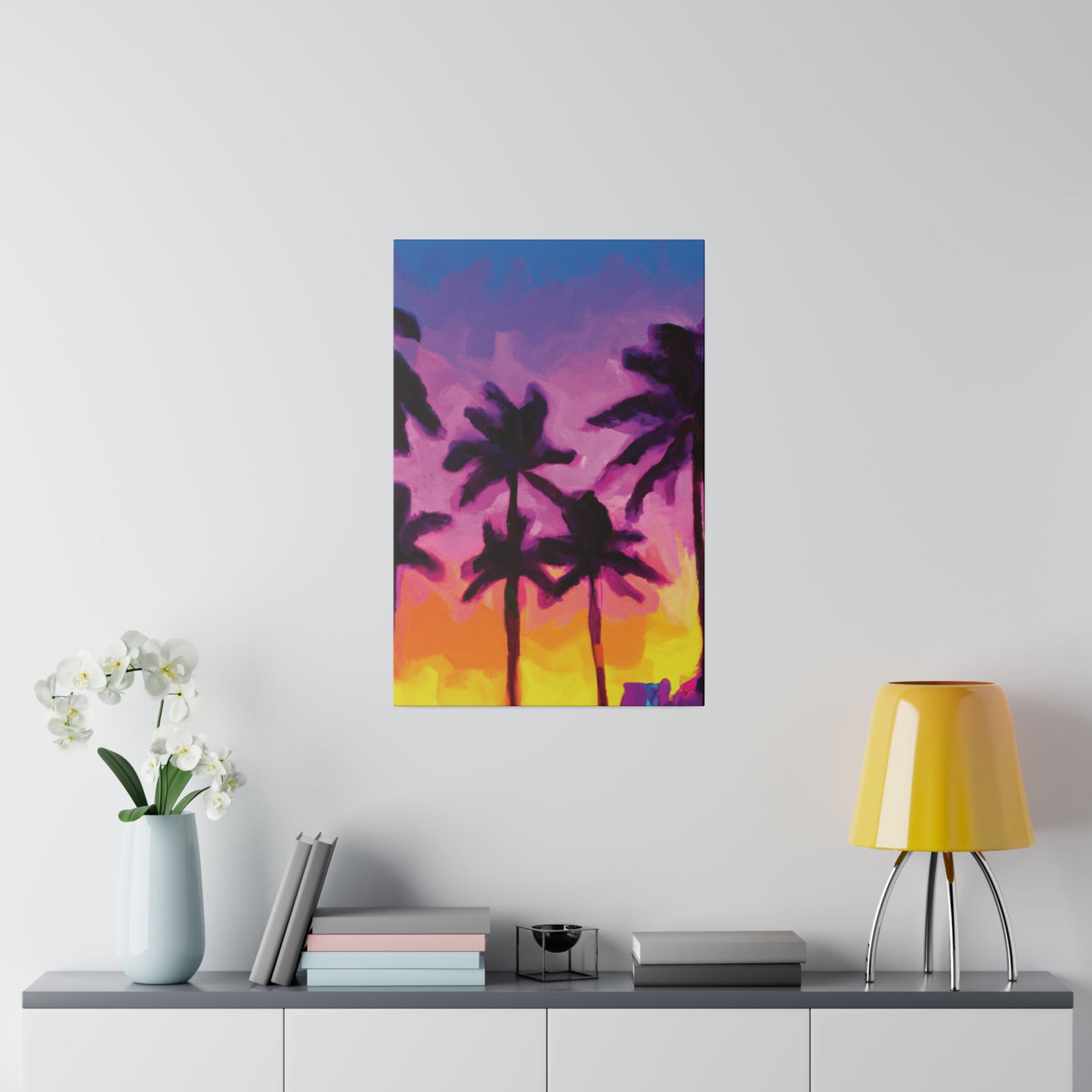 7395T - Miami Beach Sunset Painting Print | Miami | Beach | Sunset | Poster | Home Decor | Wall Art | Canvas