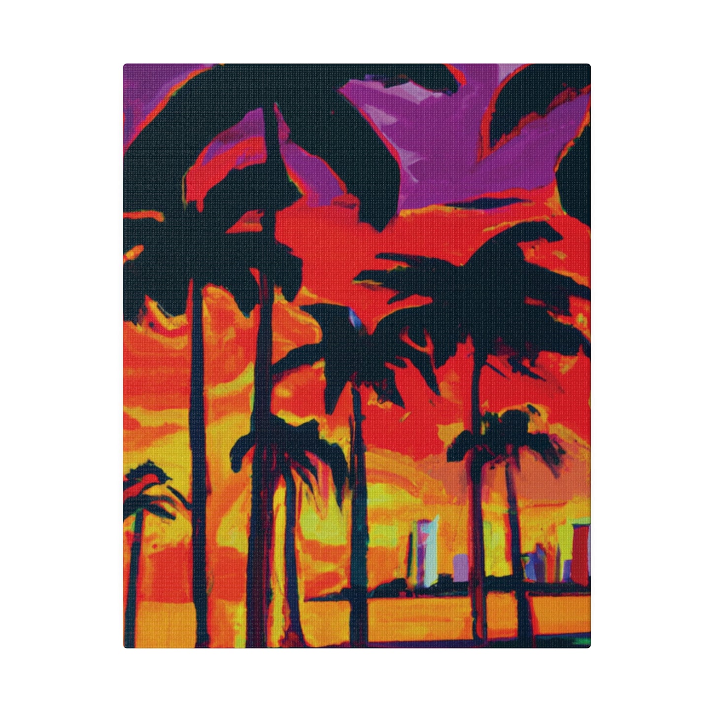 3128K - Miami Beach Sunset Painting Print | Miami | Beach | Sunset | Poster | Home Decor | Wall Art | Canvas