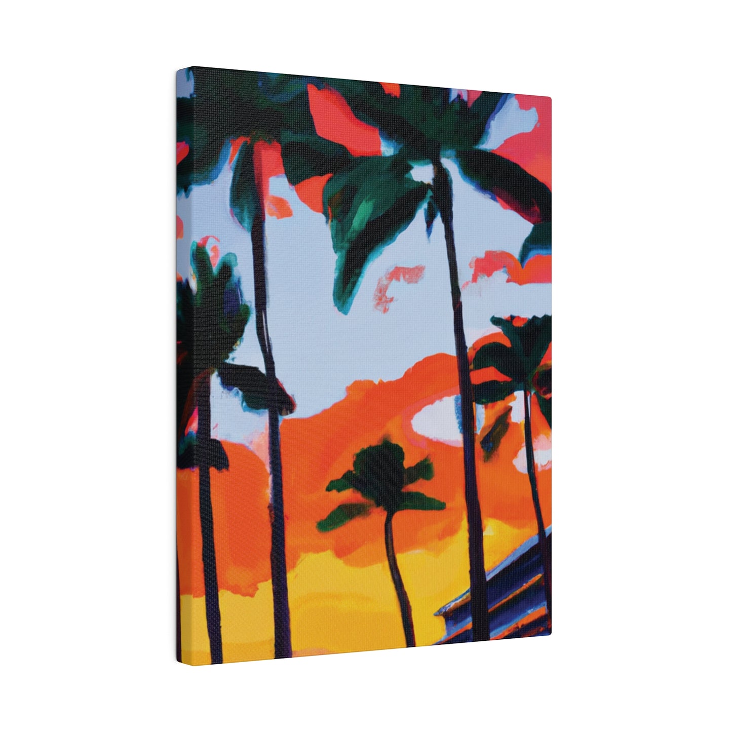 2741Q - Miami Beach Sunset Painting Print | Miami | Beach | Sunset | Poster | Home Decor | Wall Art | Canvas