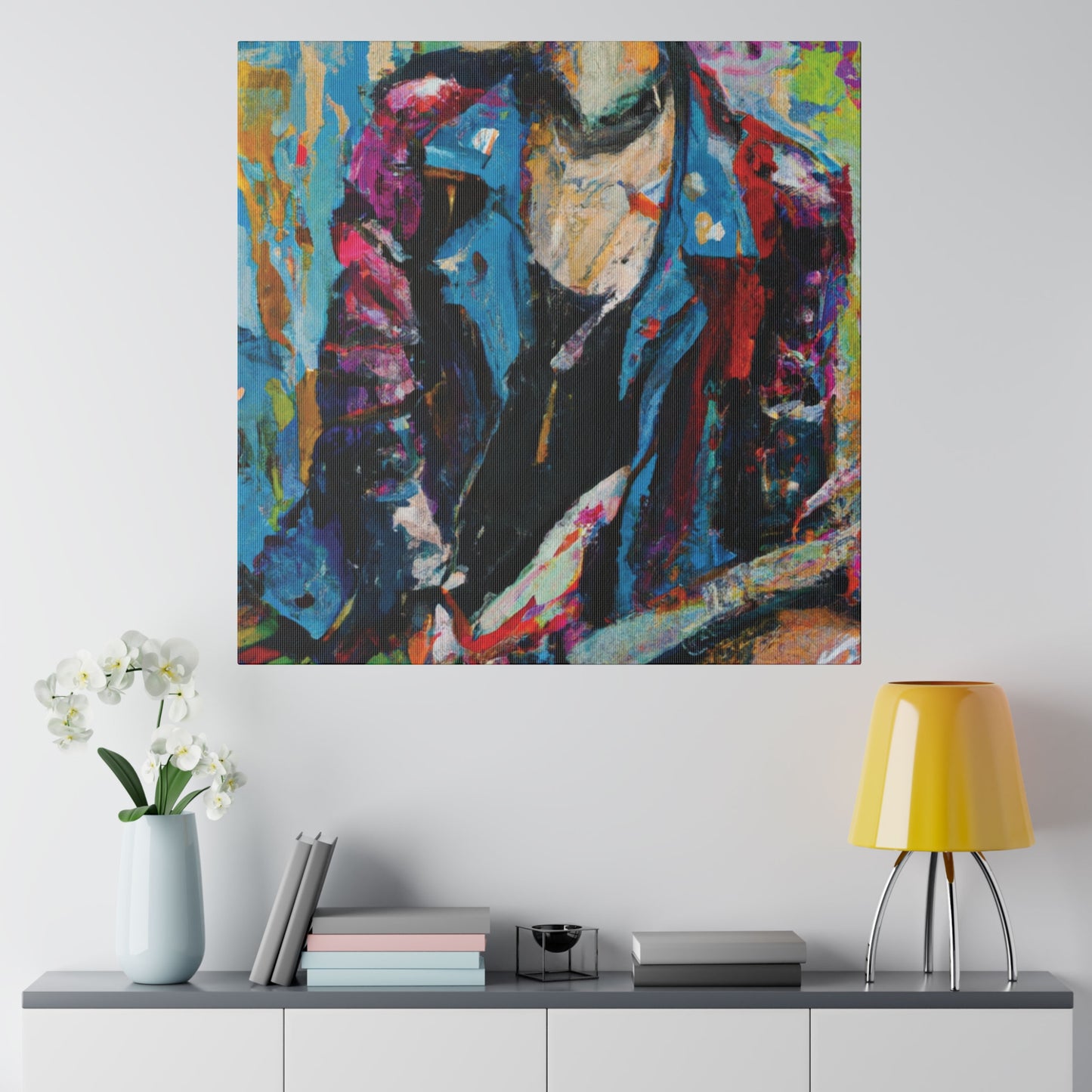 9653F - Rockstar Oil Painting Style Print | Poster | Home Decor | Wall Art | Music Art | Canvas
