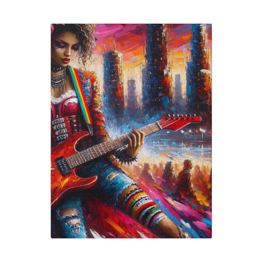 6794Z - Rockstar Oil Painting Style Print | Poster | Home Decor | Wall Art | Music Art | Canvas