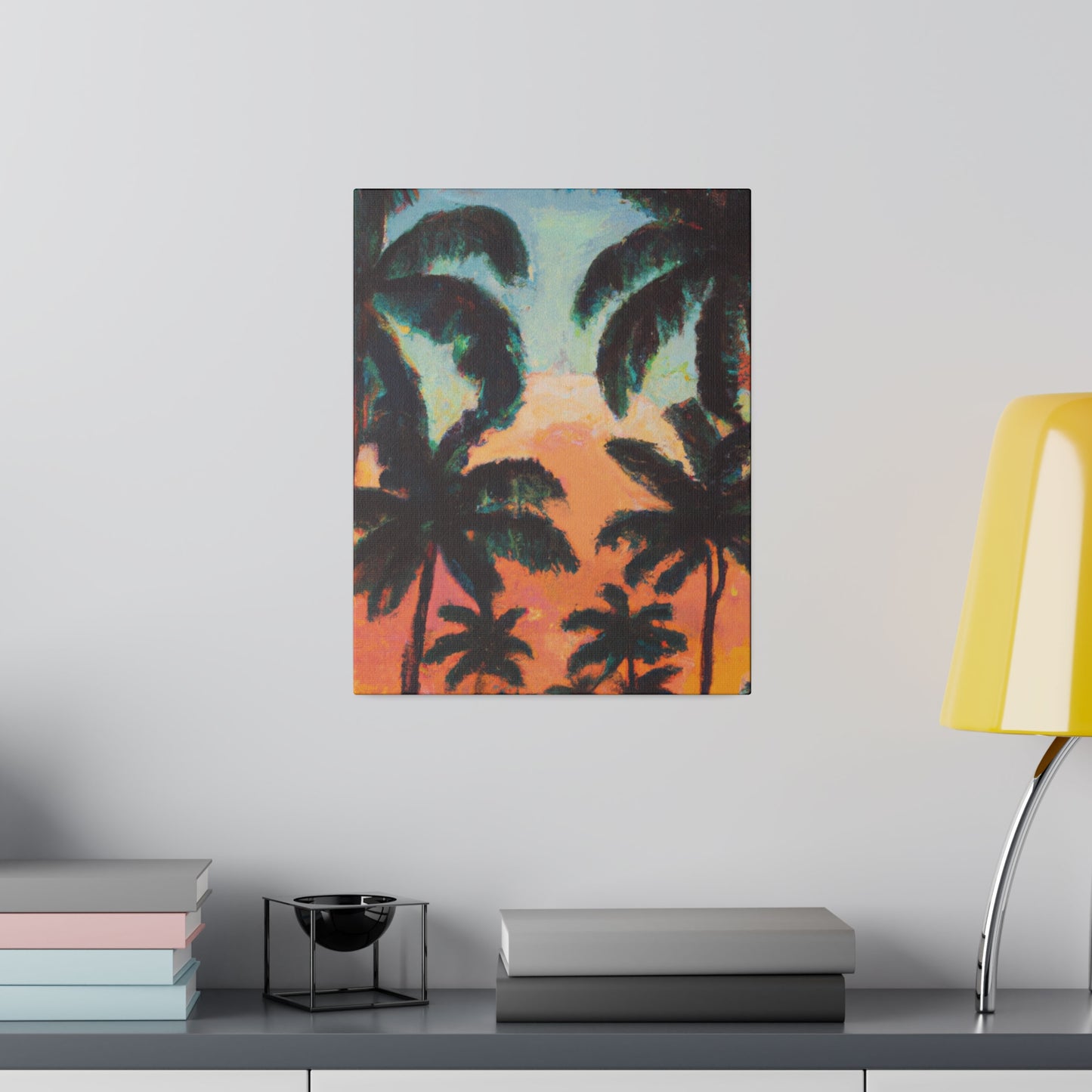 2854A - Miami Beach Sunset Painting Print | Miami | Beach | Sunset | Poster | Home Decor | Wall Art | Canvas