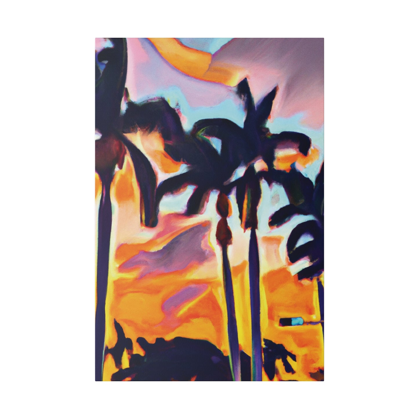 9435K - Miami Beach Sunset Painting Print | Miami | Beach | Sunset | Poster | Home Decor | Wall Art | Canvas