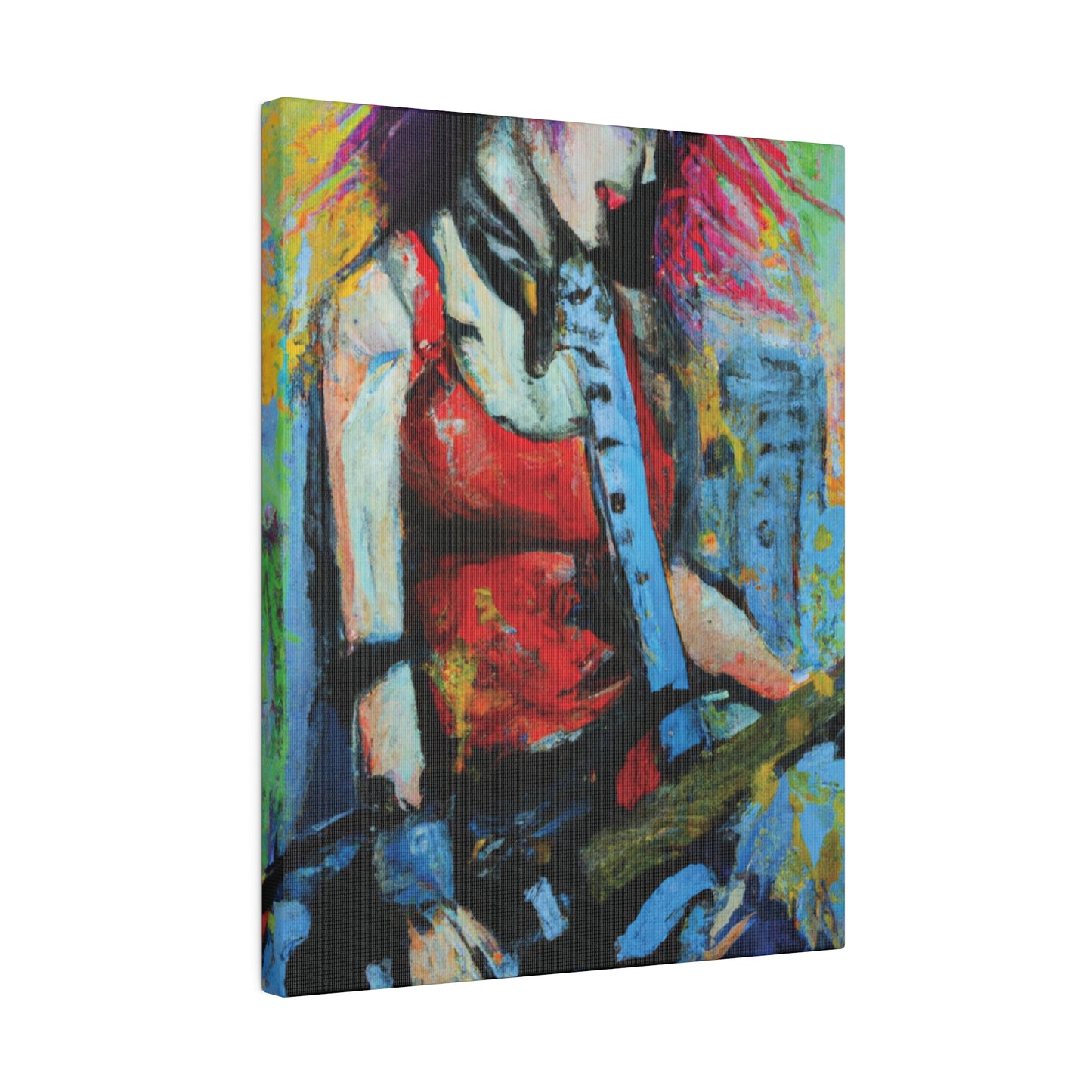 8424V - Rockstar Oil Painting Style Print | Poster | Home Decor | Wall Art | Music Art | Canvas