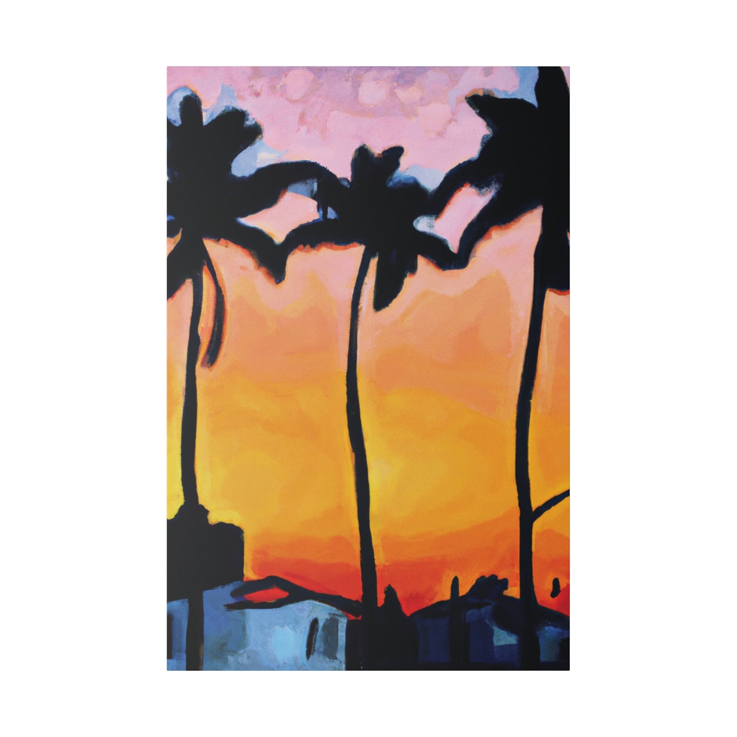 9545F - Miami Beach Sunset Painting Print | Miami | Beach | Sunset | Poster | Home Decor | Wall Art | Canvas