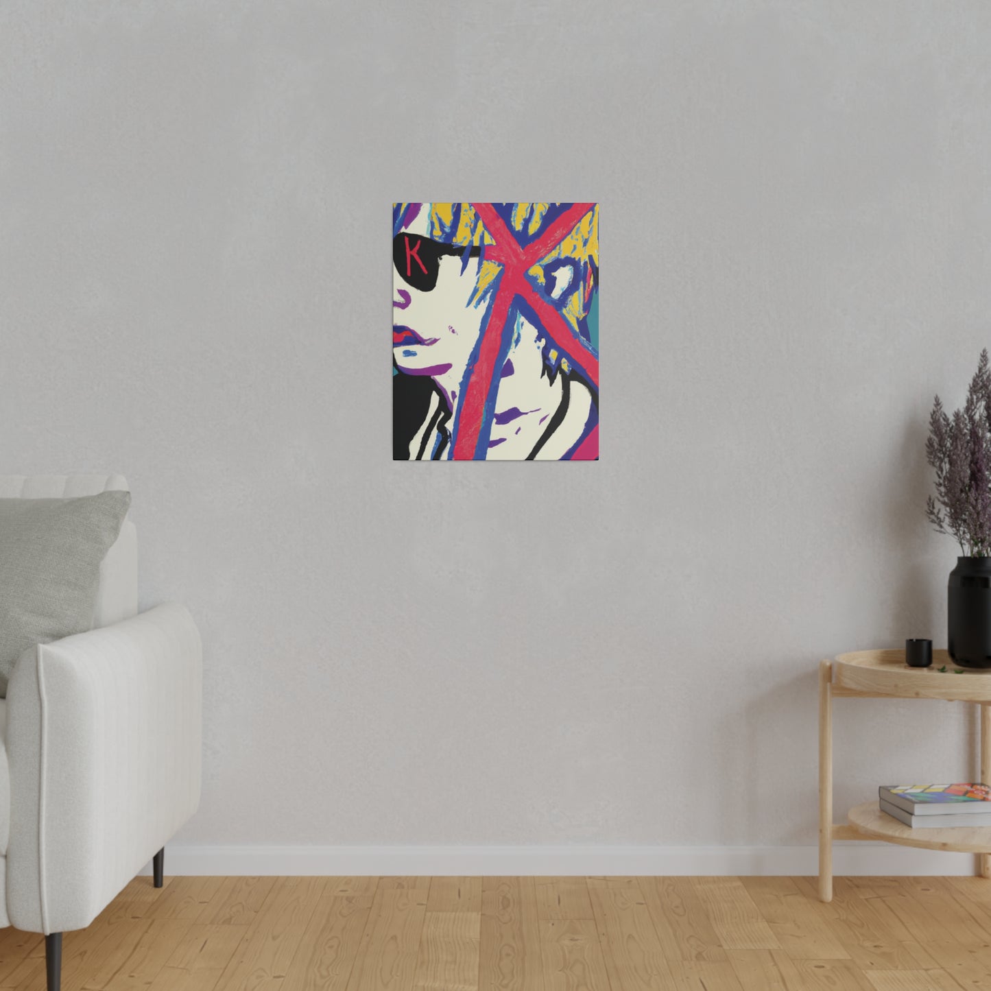 2460Y - Rockstar Painting Print | Face | Abstract | Poster | Home Decor | Wall Art | Music Art | Canvas