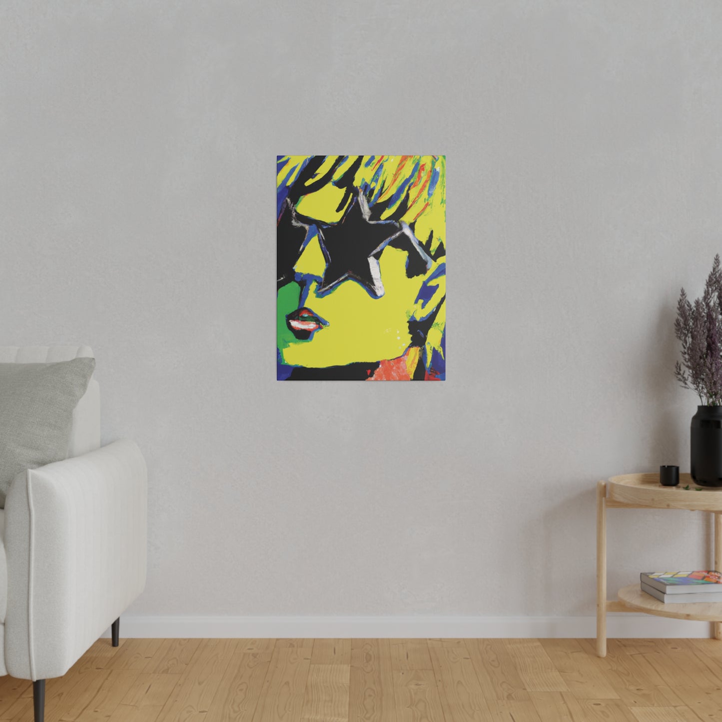 9785T - Rockstar Painting Print | Face | Abstract | Poster | Home Decor | Wall Art | Music Art | Canvas