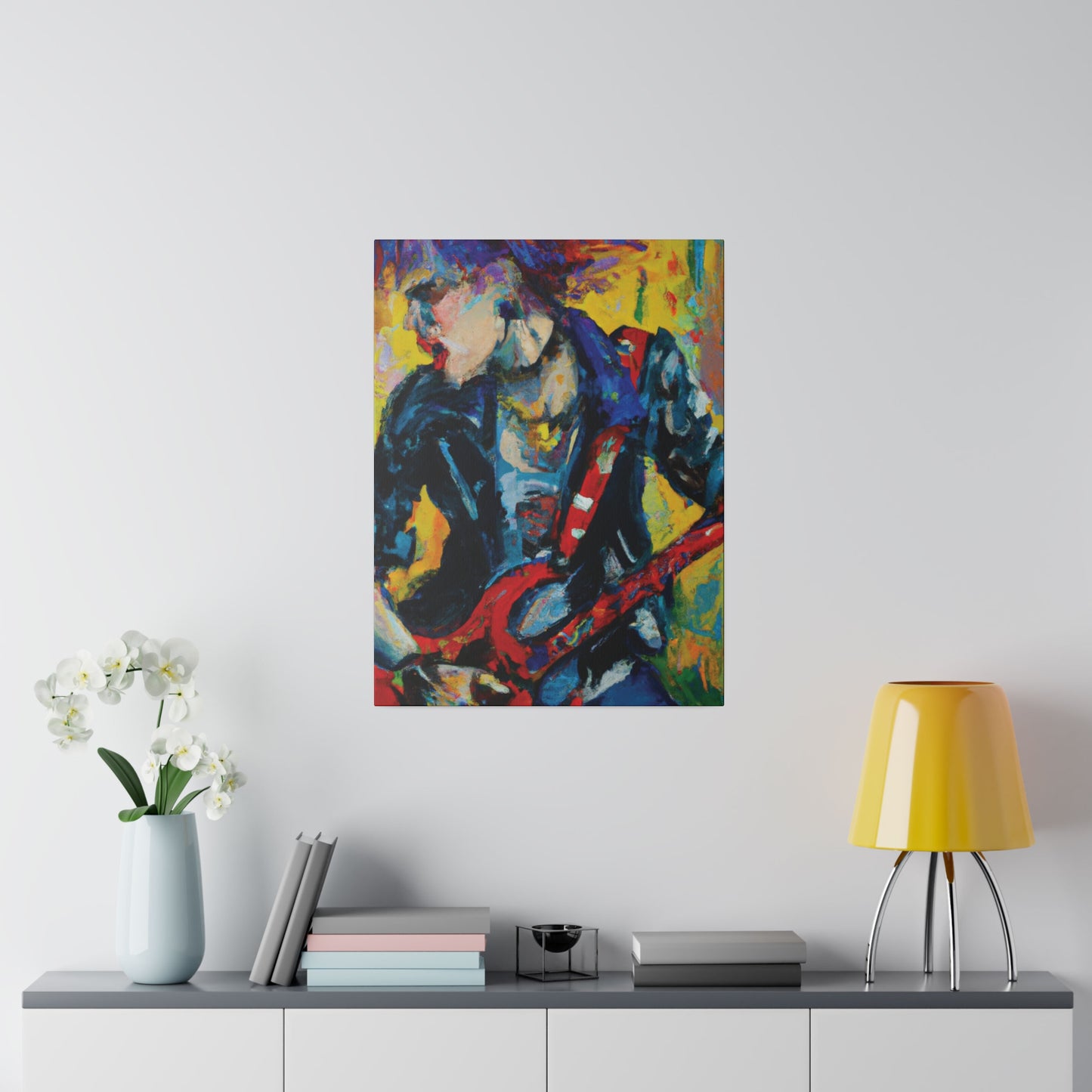 2249F - Rockstar Oil Painting Style Print | Poster | Home Decor | Wall Art | Music Art | Canvas