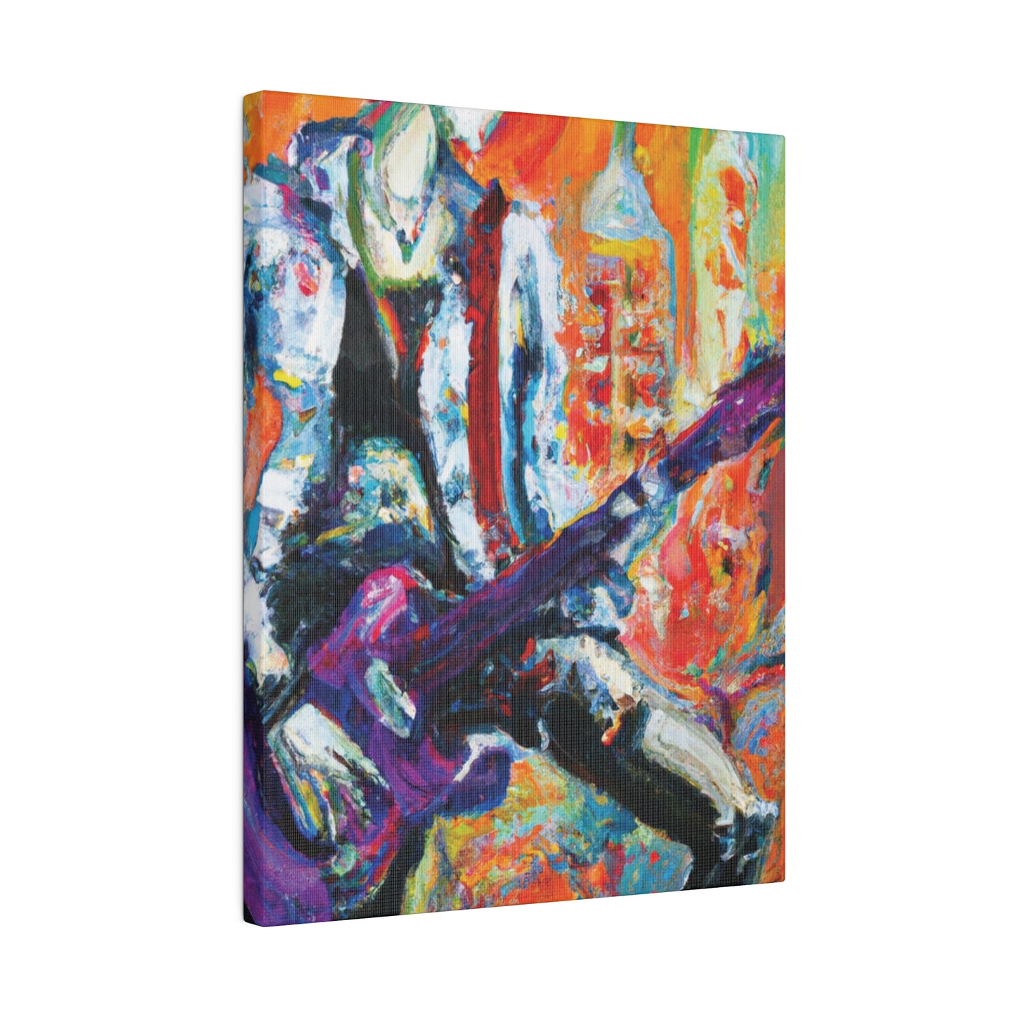 6891P - Rockstar Oil Painting Style Print | Poster | Home Decor | Wall Art | Music Art | Canvas