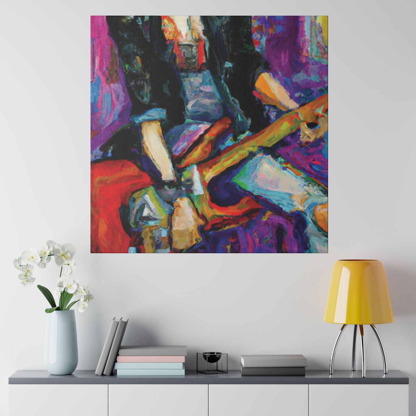 6268K - Rockstar Oil Painting Style Print | Poster | Home Decor | Wall Art | Music Art | Canvas