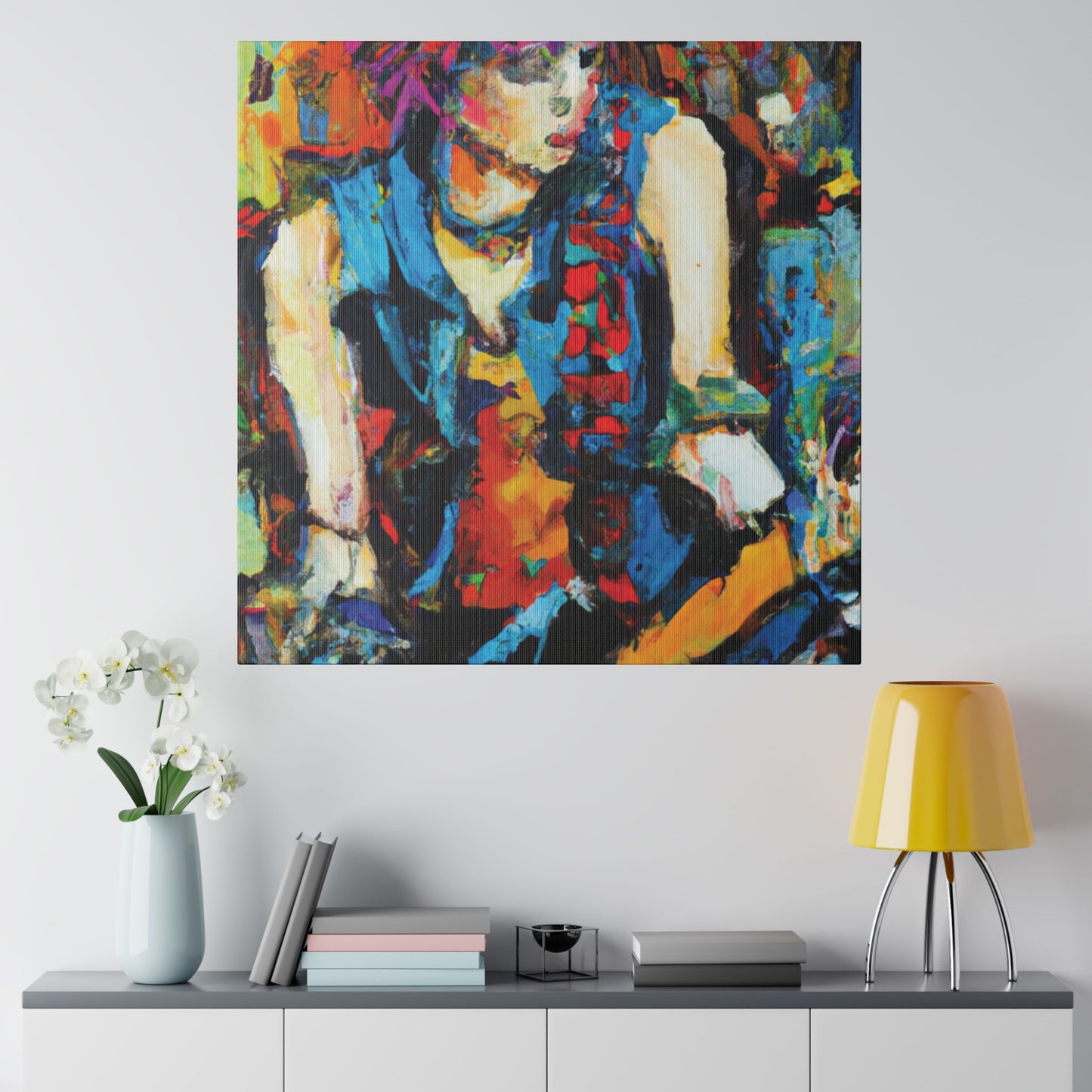 5373K - Rockstar Oil Painting Style Print | Poster | Home Decor | Wall Art | Music Art | Canvas