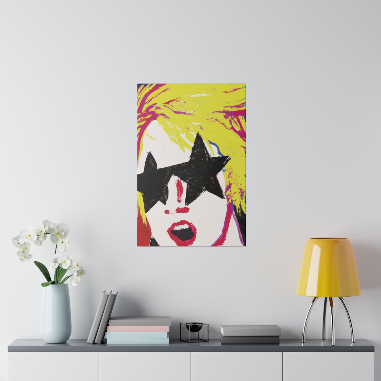 6723Z - Rockstar Painting Print | Face | Abstract | Poster | Home Decor | Wall Art | Music Art | Canvas