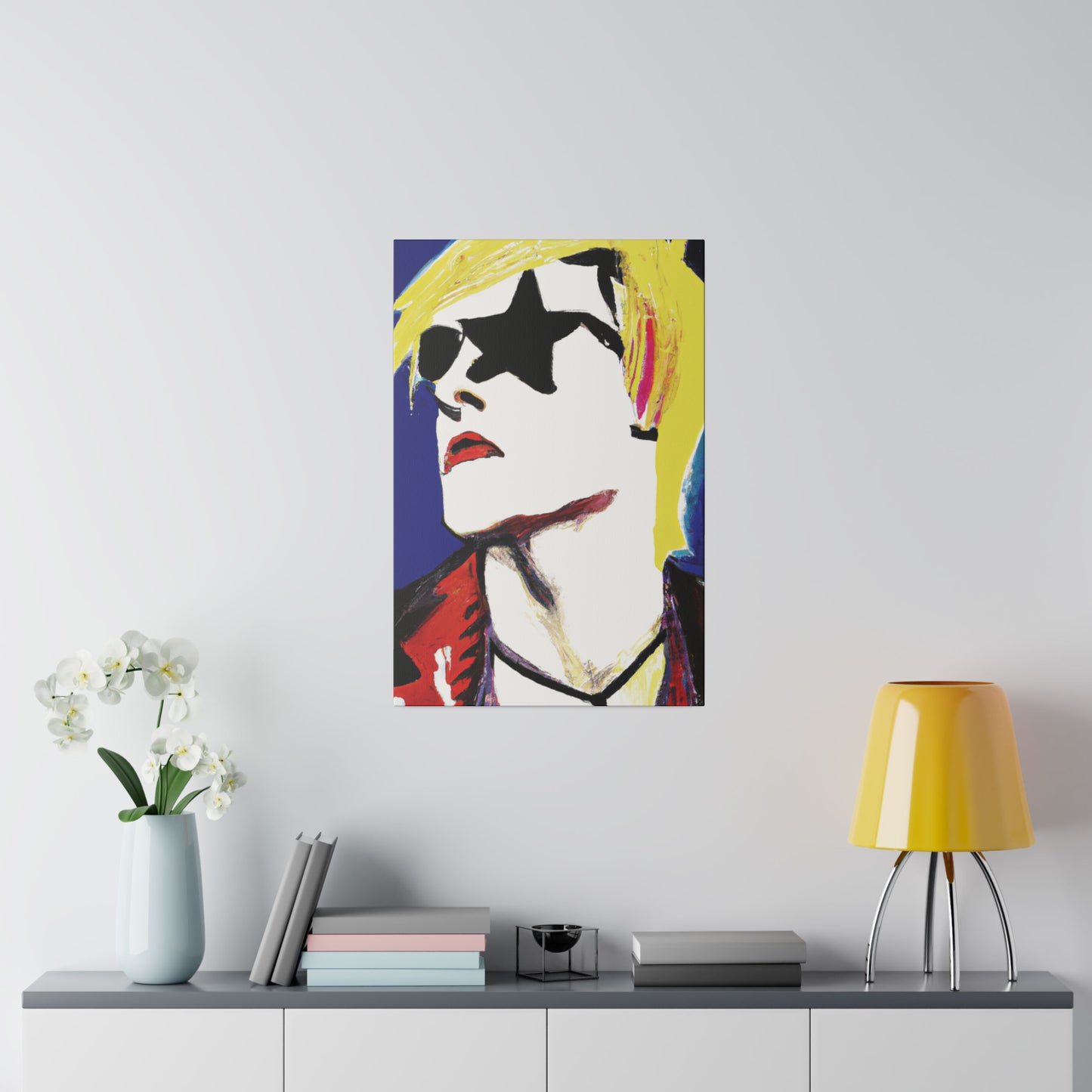 6807A - Rockstar Painting Print | Face | Abstract | Poster | Home Decor | Wall Art | Music Art | Canvas