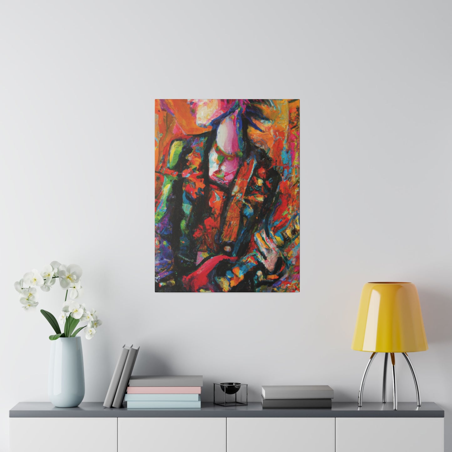 8245G - Rockstar Oil Painting Style Print | Poster | Home Decor | Wall Art | Music Art | Canvas